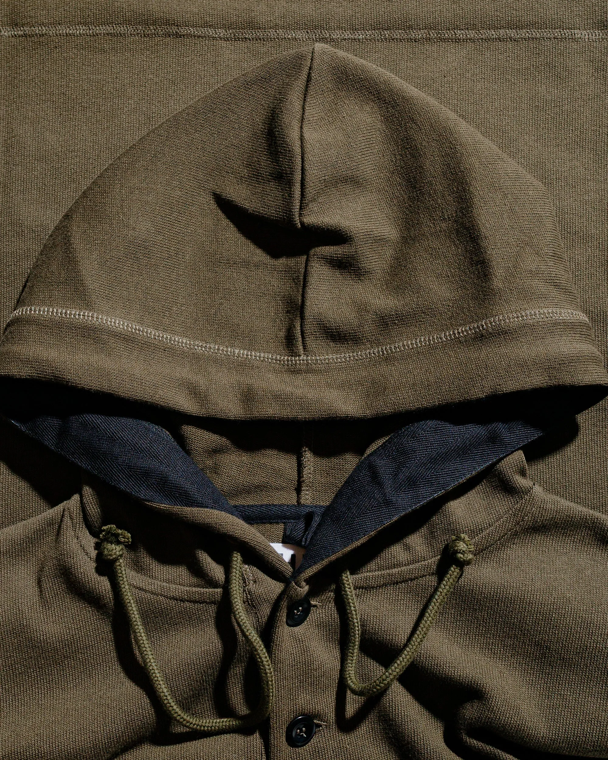 MHL Button Hoodie Open End Jersey Seaweed sold by Lost & Found product image thumbnail 5