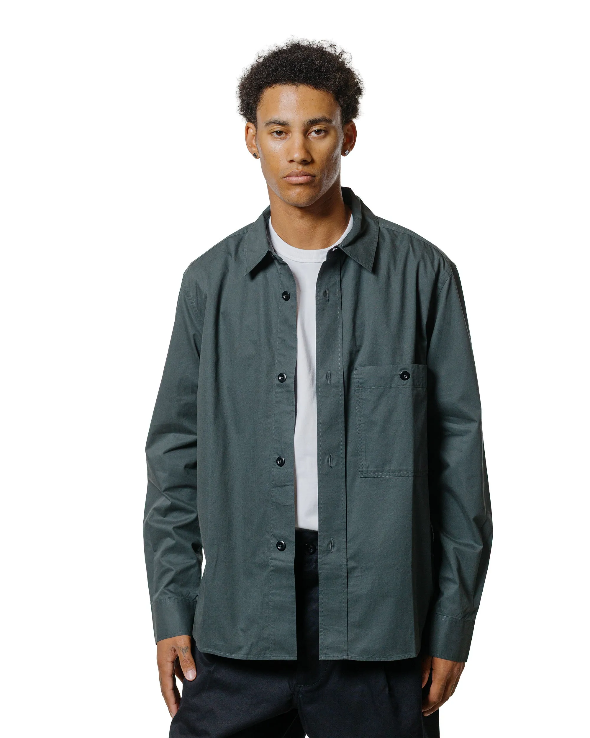 MHL Overall Shirt Lightweight Brushed Cotton Algae sold by Lost & Found product image thumbnail 2