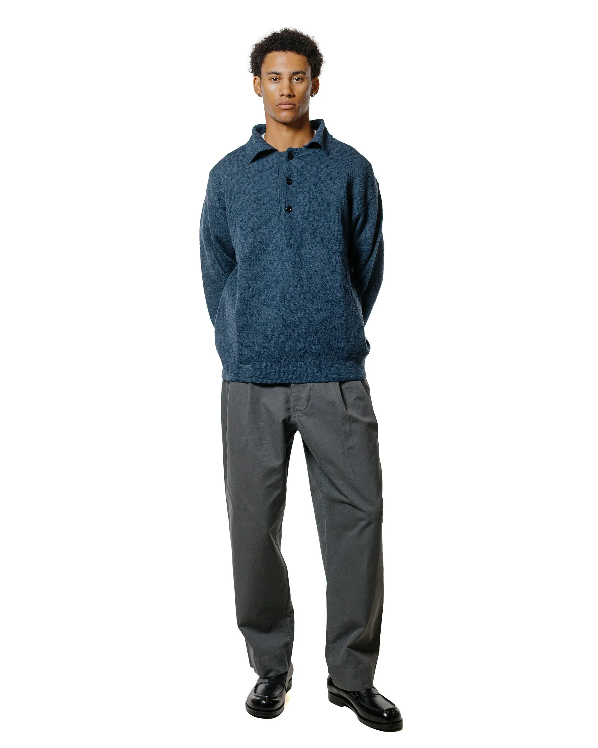 MHL Oversized Knitted Polo Dry Wool Uniform Blue sold by Lost & Found product image thumbnail 4