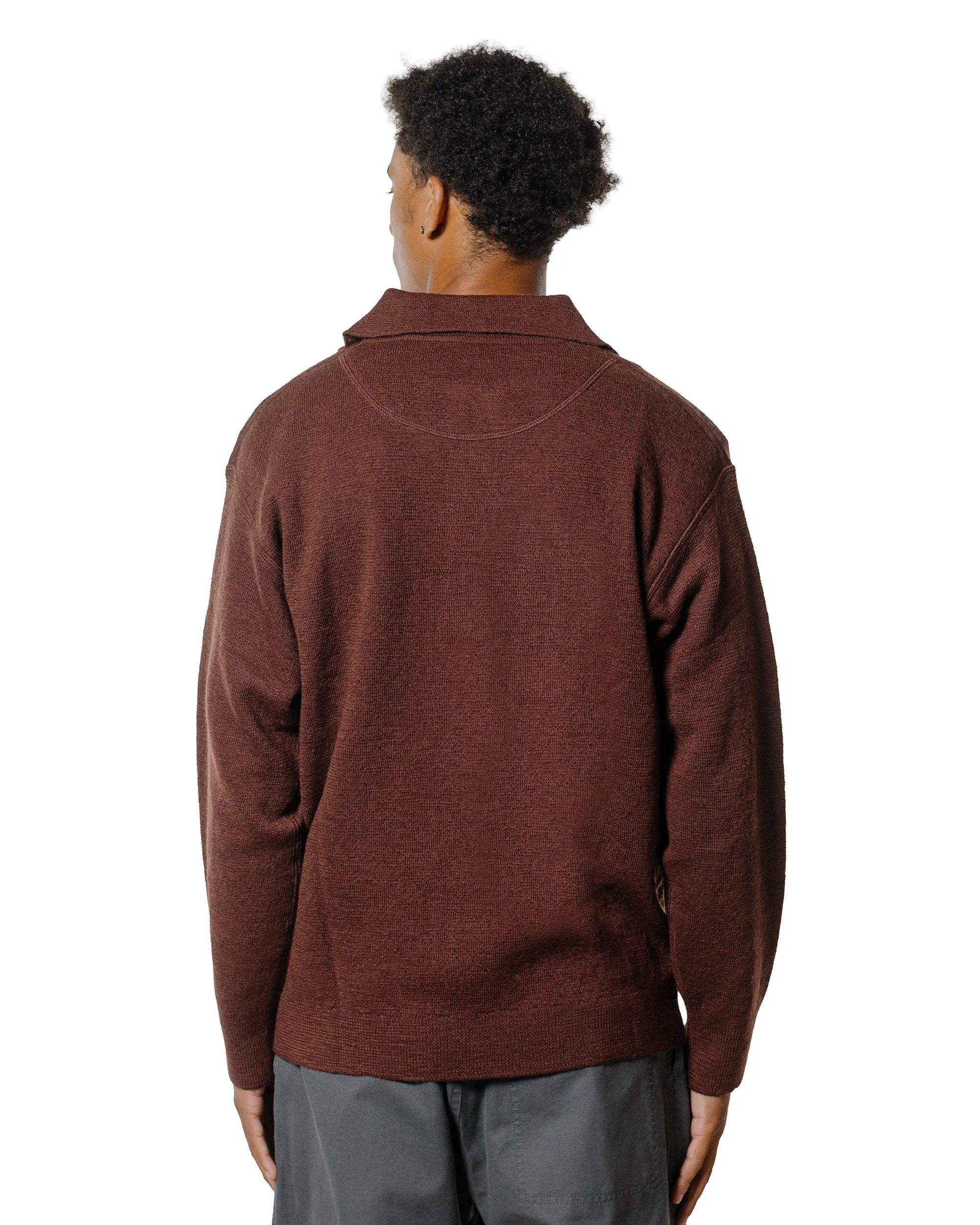 MHL Oversized Knitted Polo Dry Wool Dark Brown sold by Lost & Found product image thumbnail 3