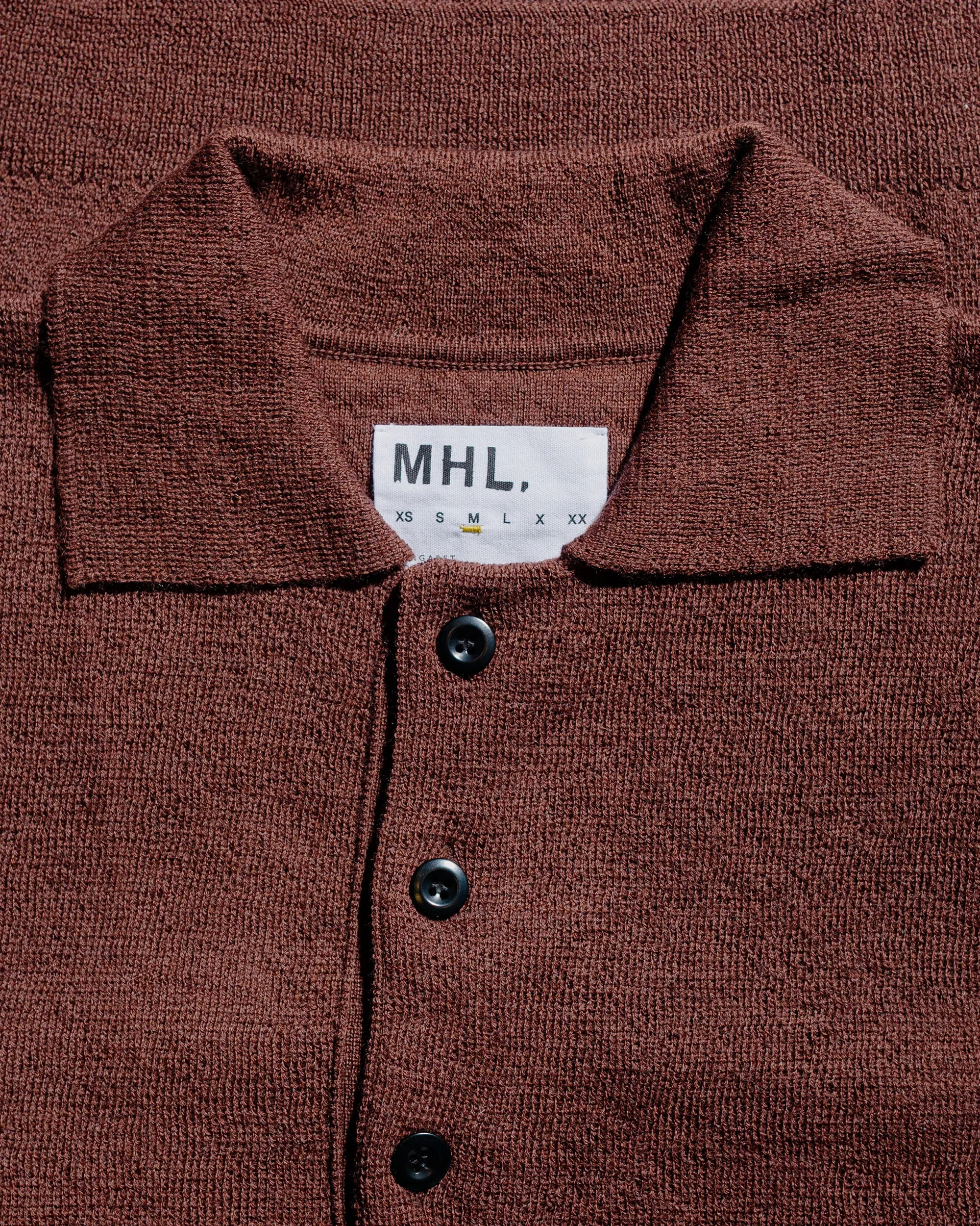 MHL Oversized Knitted Polo Dry Wool Dark Brown sold by Lost & Found product image thumbnail 5