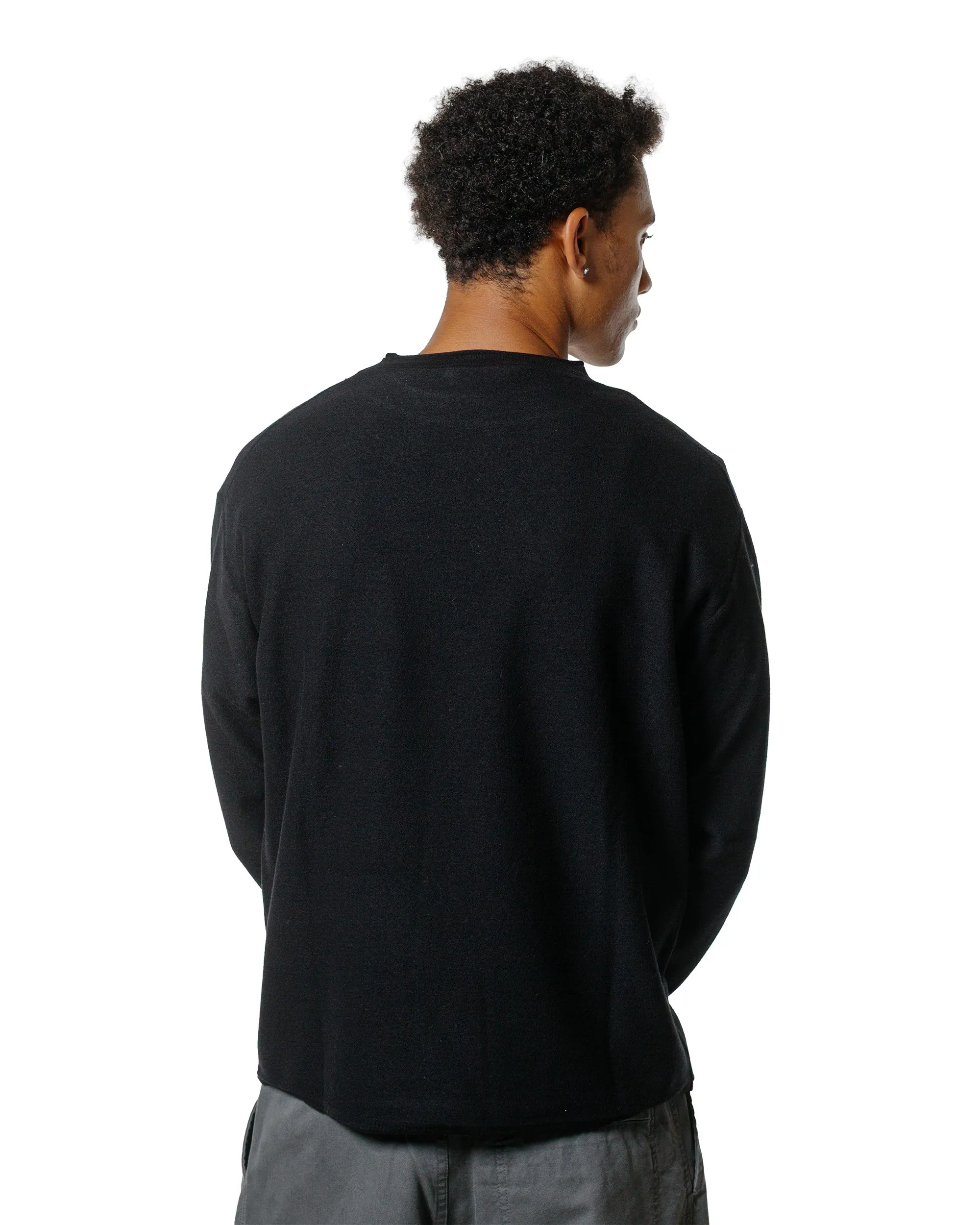 Margaret Howell Felted Crew Neck Fine Felted Merino Black sold by Lost & Found product image thumbnail 3