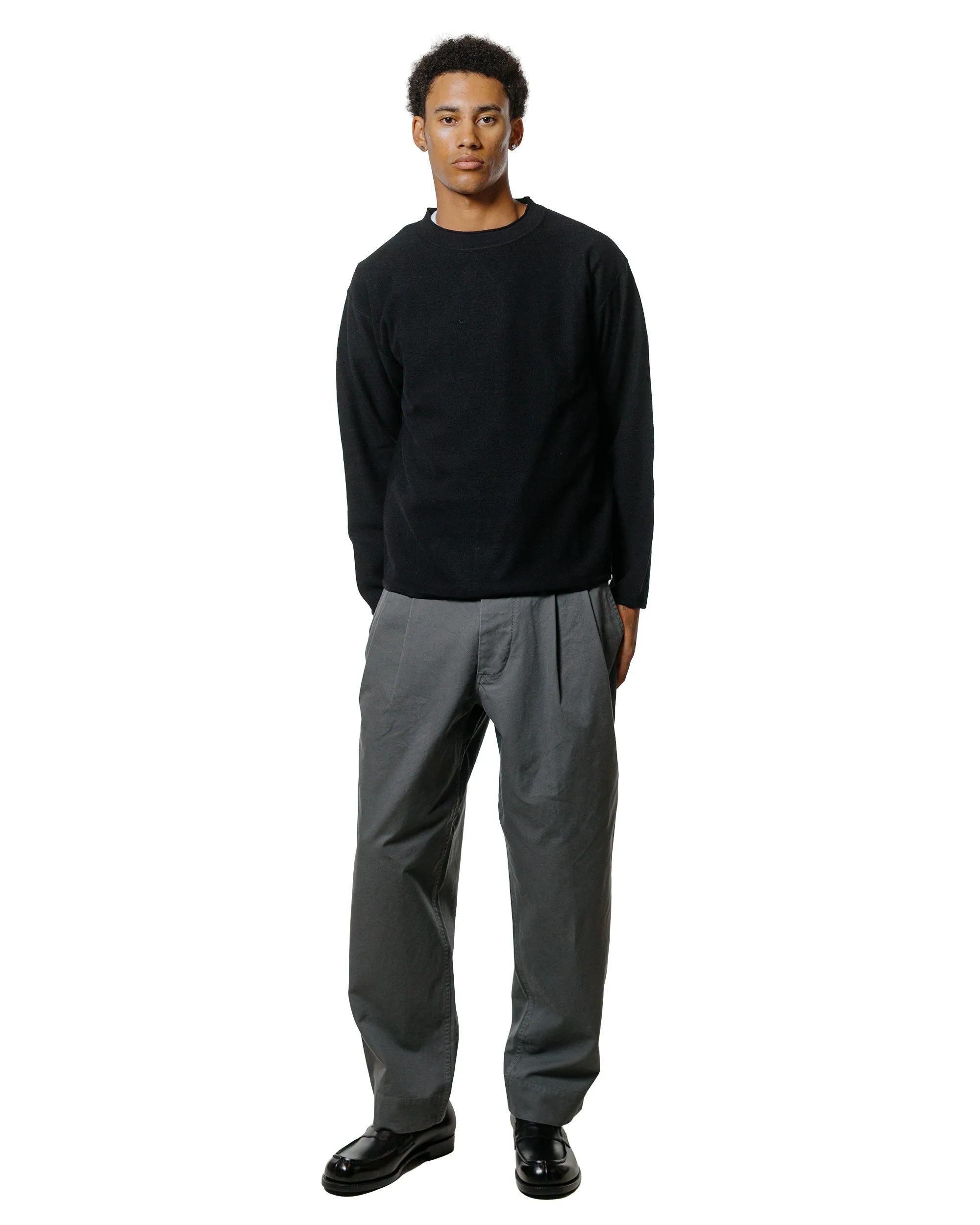 Margaret Howell Felted Crew Neck Fine Felted Merino Black sold by Lost & Found product image thumbnail 4