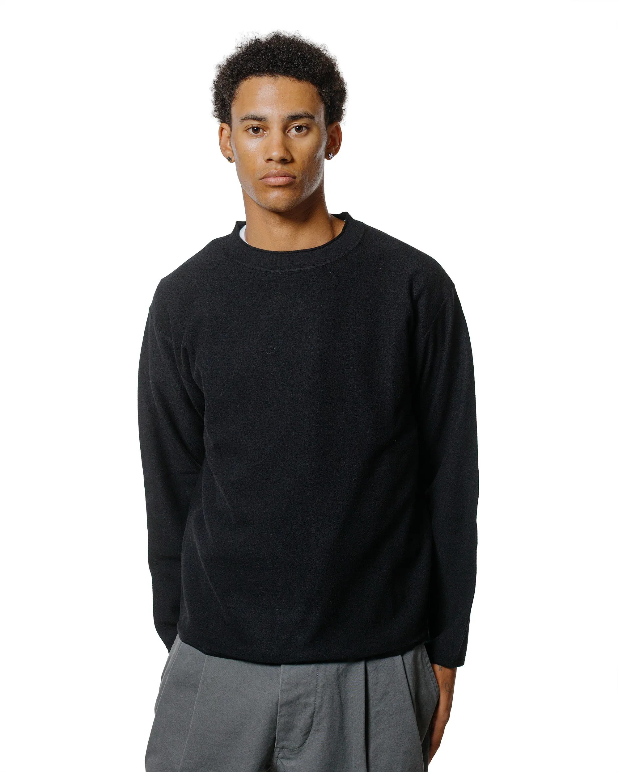 Margaret Howell Felted Crew Neck Fine Felted Merino Black sold by Lost & Found product image thumbnail 2