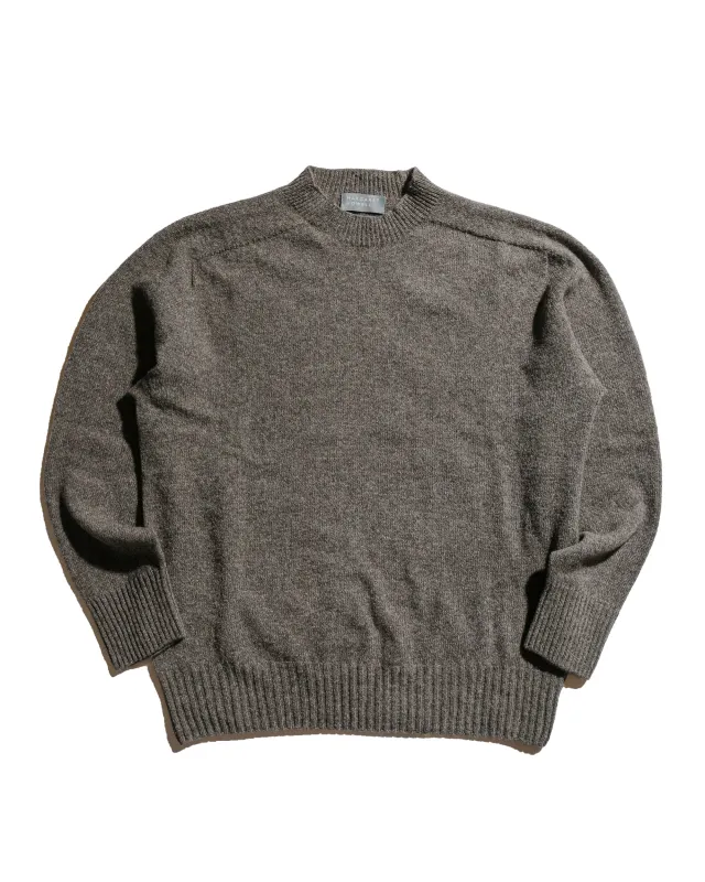 Margaret Howell Seamless Crew Neck Yak Wool Cashmere Blend Natural Twist sold by Lost & Found