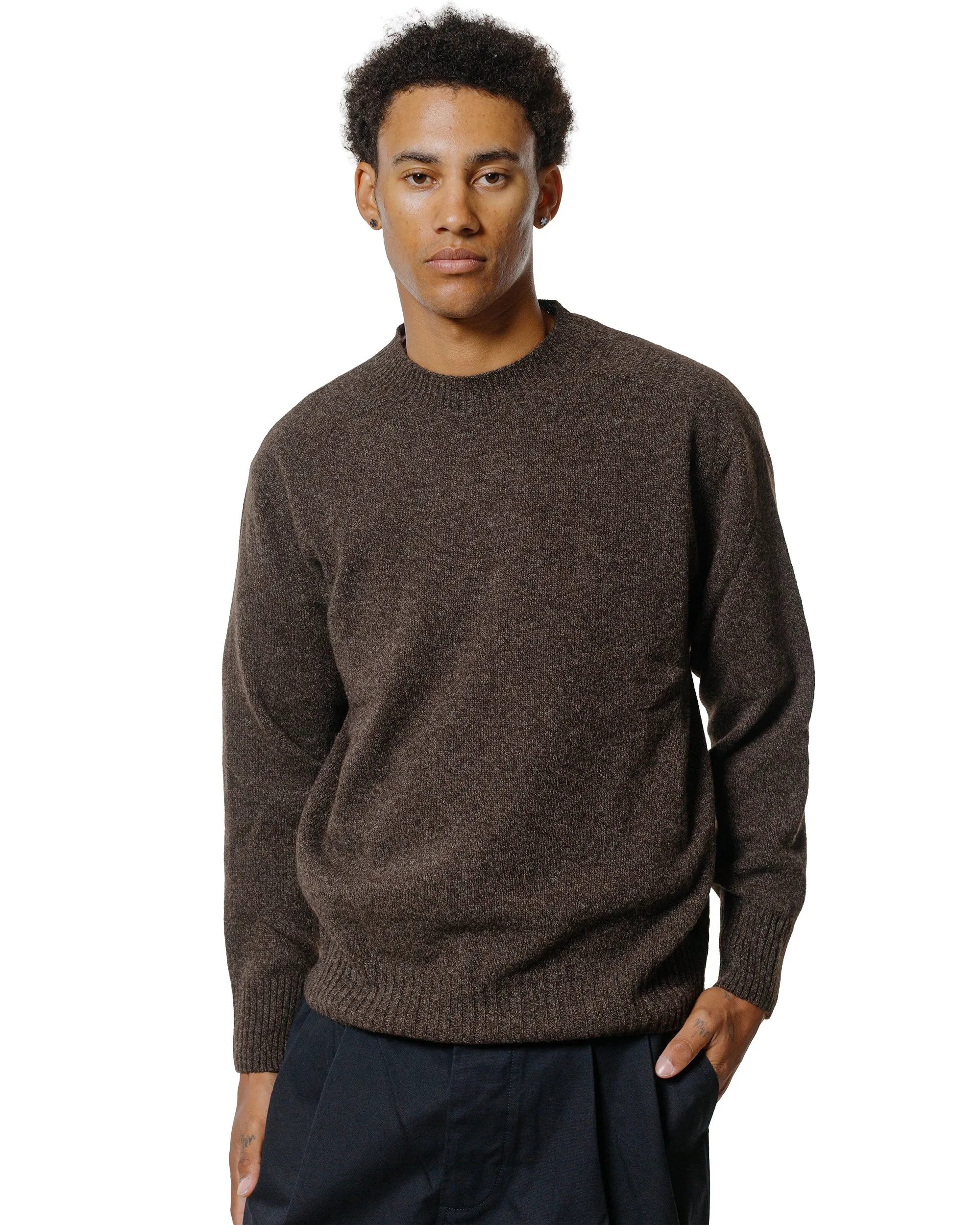 Margaret Howell Seamless Crew Neck Yak Wool Cashmere Blend Coffee Twist sold by Lost & Found product image thumbnail 2