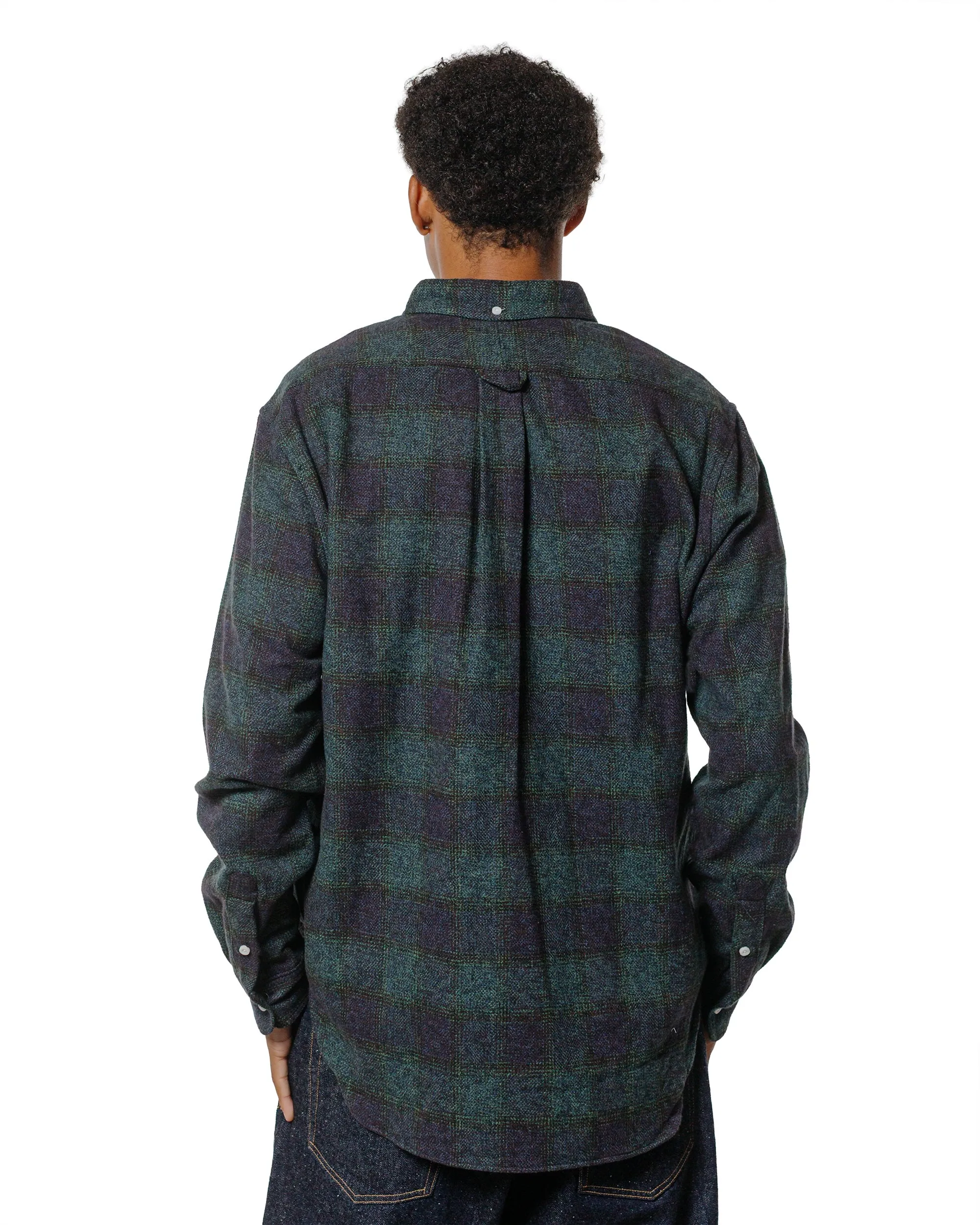 Gitman Vintage Bros. Navy Cotton Tweed Check Shirt sold by Lost & Found product image thumbnail 3