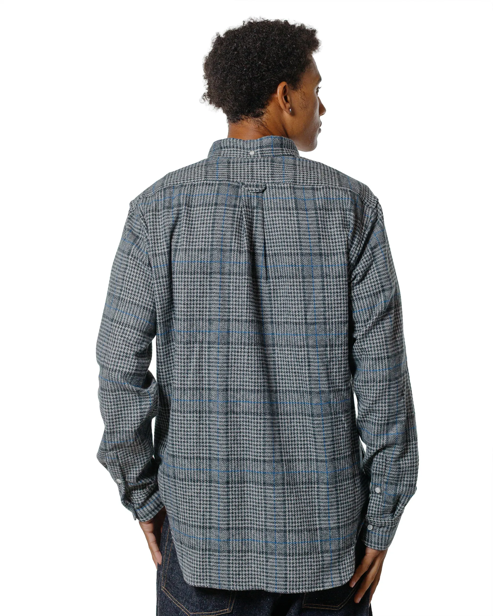 Gitman Vintage Bros. Grey Cotton Tweed Check Shirt sold by Lost & Found product image thumbnail 3