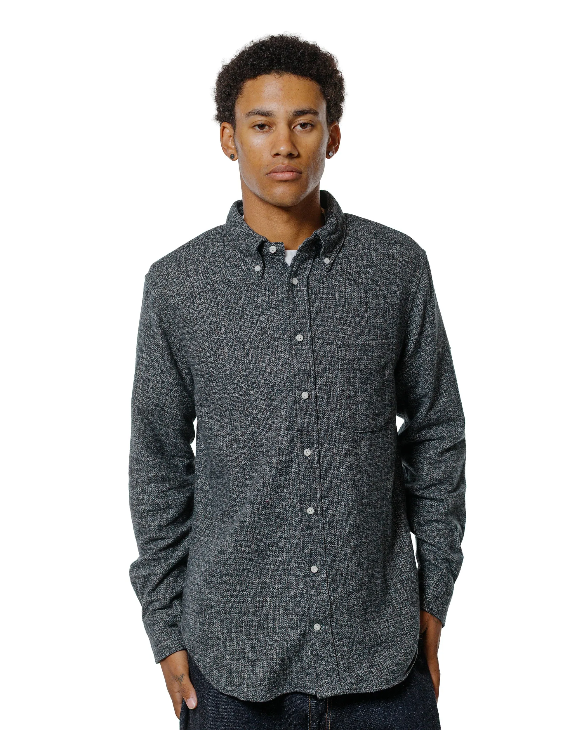 Gitman Vintage Bros. Grey Cotton Tweed Shirt sold by Lost & Found product image thumbnail 2