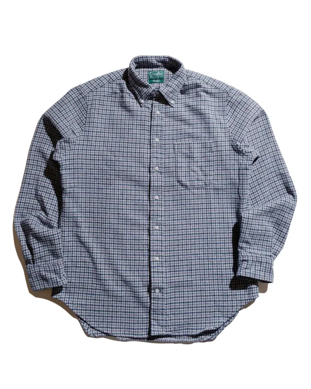 Gitman Vintage Bros. Grey Houndstooth Check Shirt sold by Lost & Found