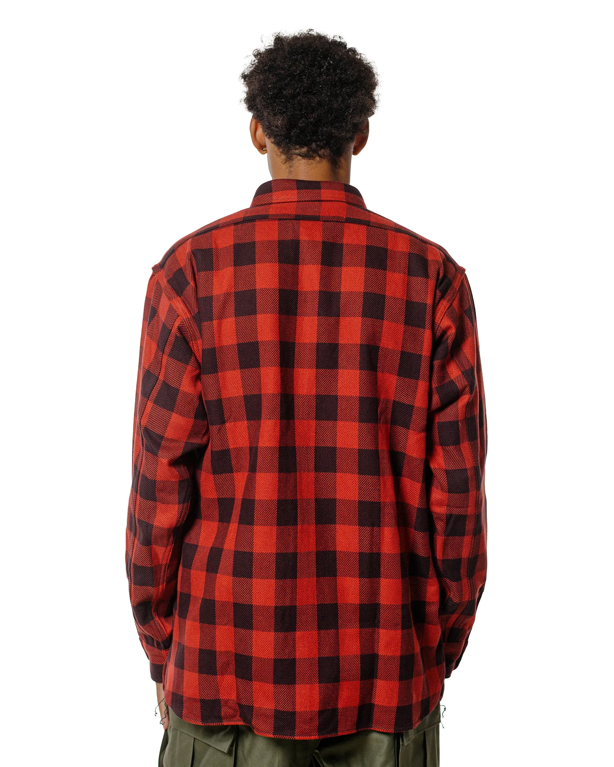 The Real McCoy's MS24102 8HU Twisted-Yarn Buffalo Check Flannel Shirt Red/Black sold by Lost & Found product image thumbnail 3
