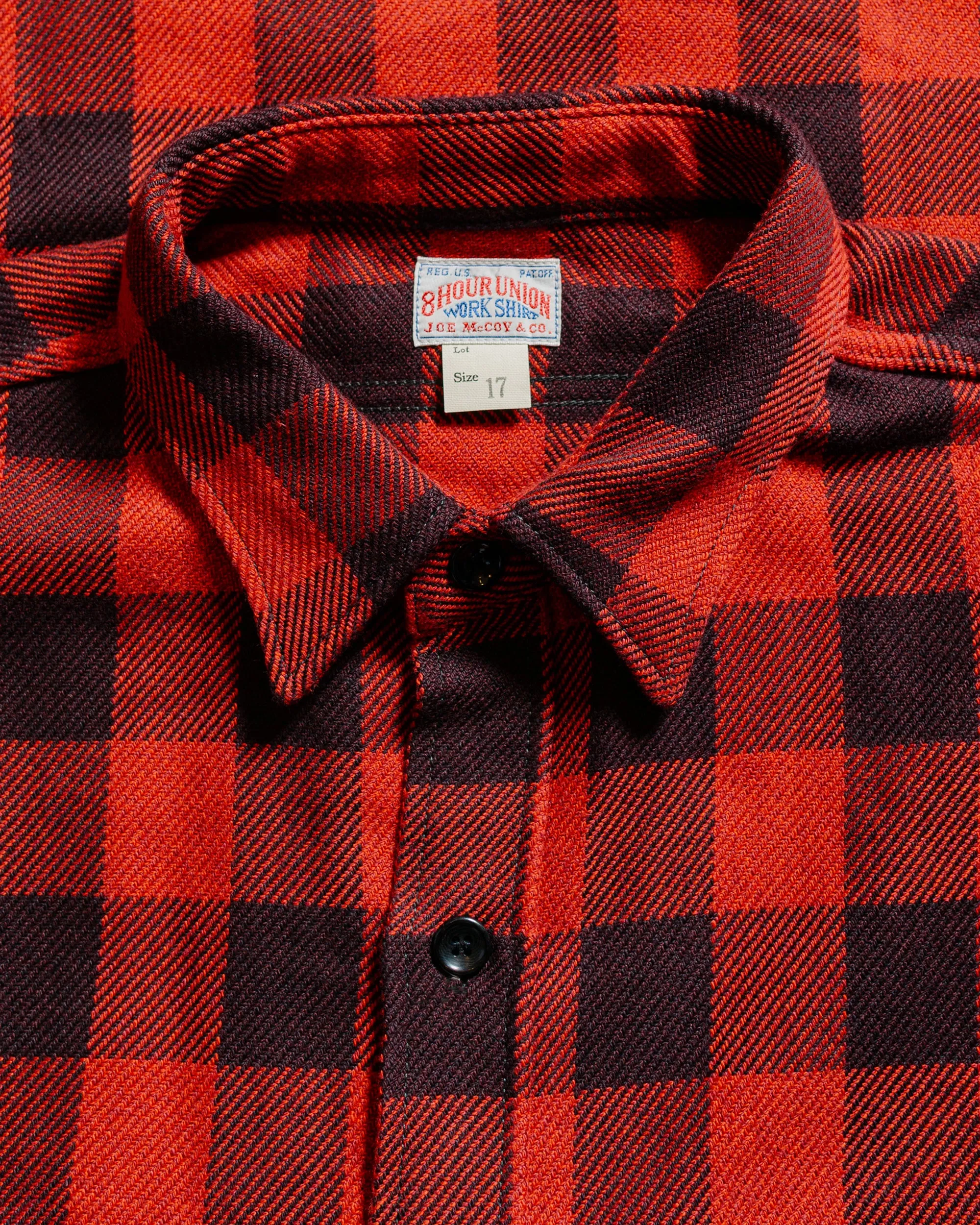 The Real McCoy's MS24102 8HU Twisted-Yarn Buffalo Check Flannel Shirt Red/Black sold by Lost & Found product image thumbnail 5