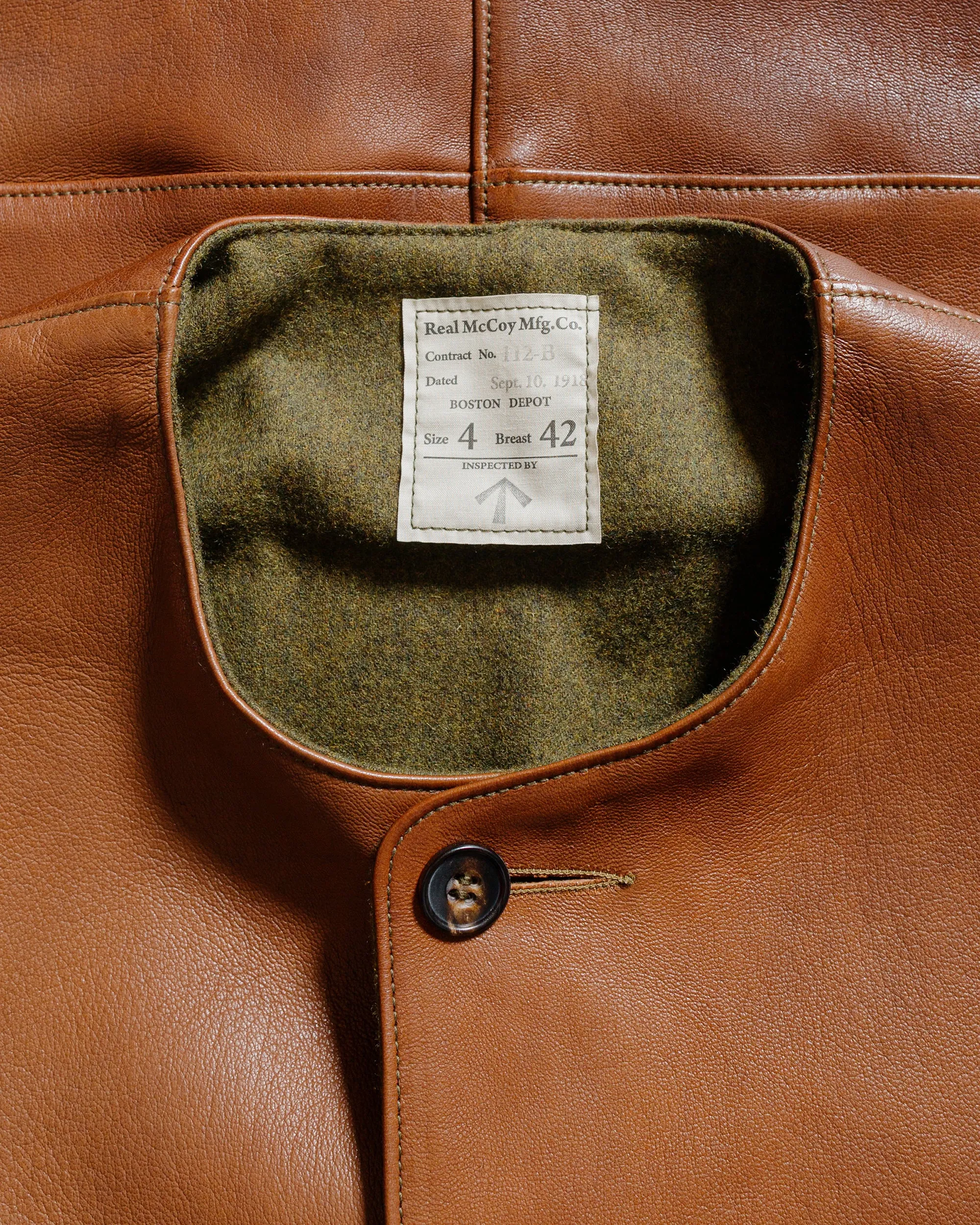 The Real McCoy's MJ24003 Jerkin Vest / Sheepskin Brown sold by Lost & Found product image thumbnail 5