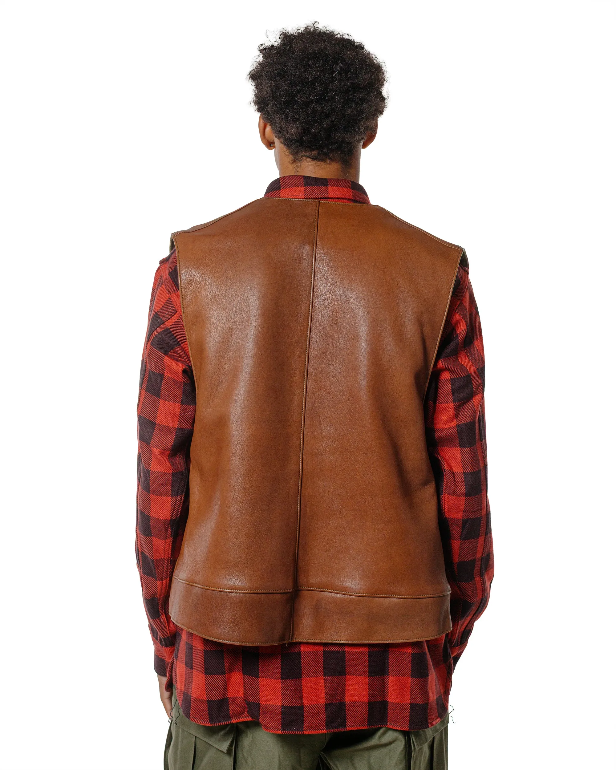 The Real McCoy's MJ24003 Jerkin Vest / Sheepskin Brown sold by Lost & Found product image thumbnail 3