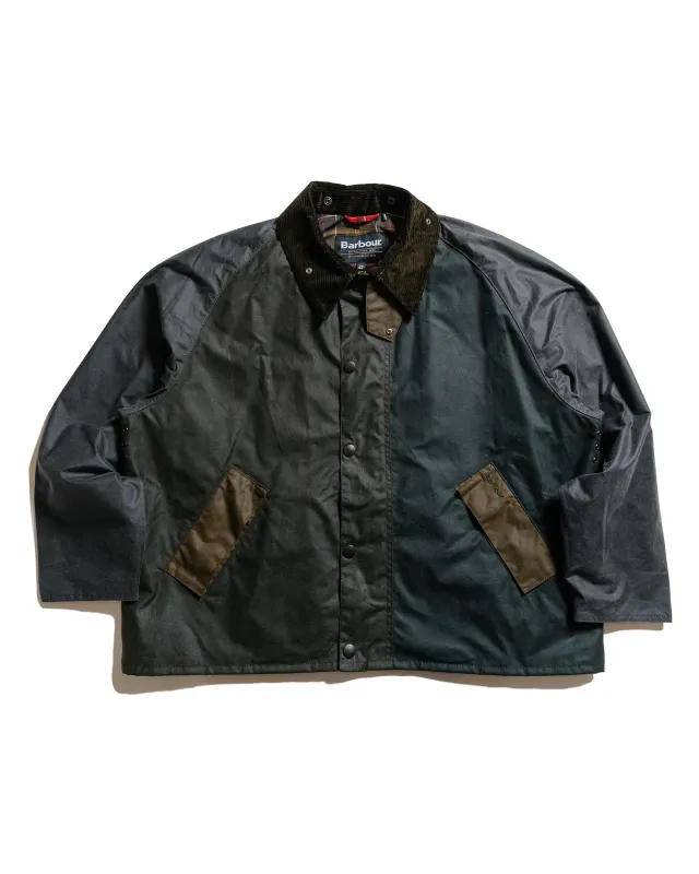 Barbour Patchwork Transport Waxed Jacket Sage Multi sold by Lost & Found