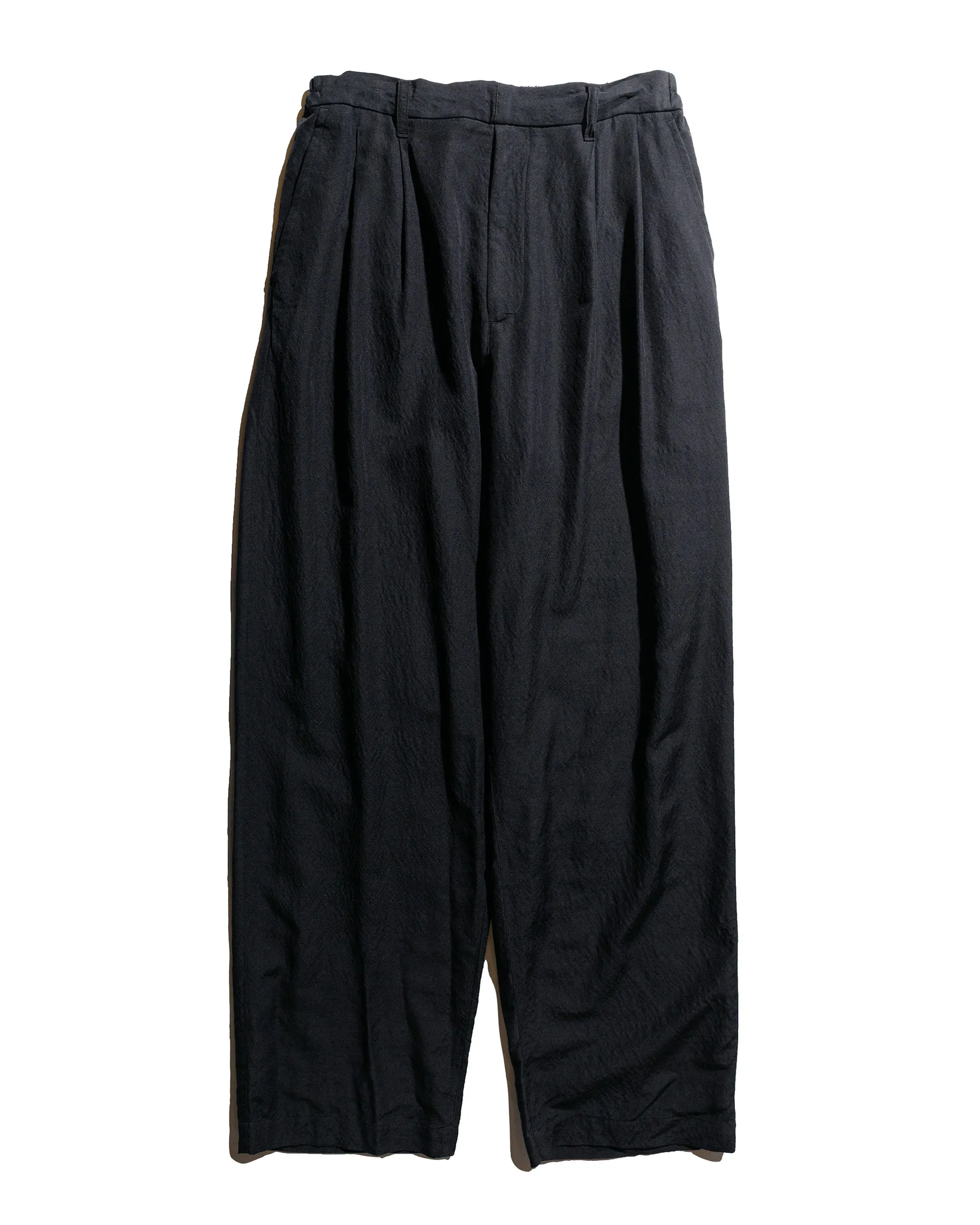 ssstein Wool/Silk Wide Easy Trousers Black sold by Lost & Found