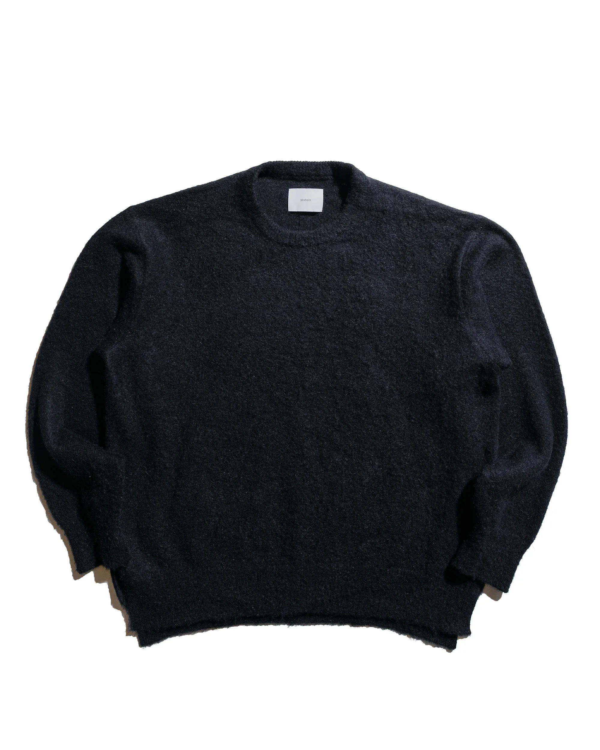 ssstein Wool/Alpaca Milled Knit Crew Neck LS Black sold by Lost & Found
