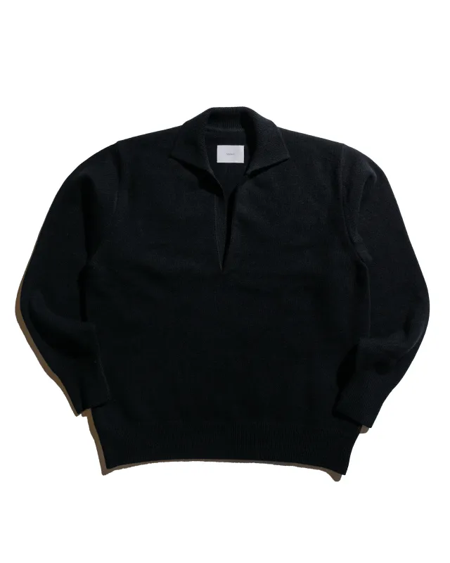ssstein Extra Fine Wool Knit Skipper LS Black sold by Lost & Found