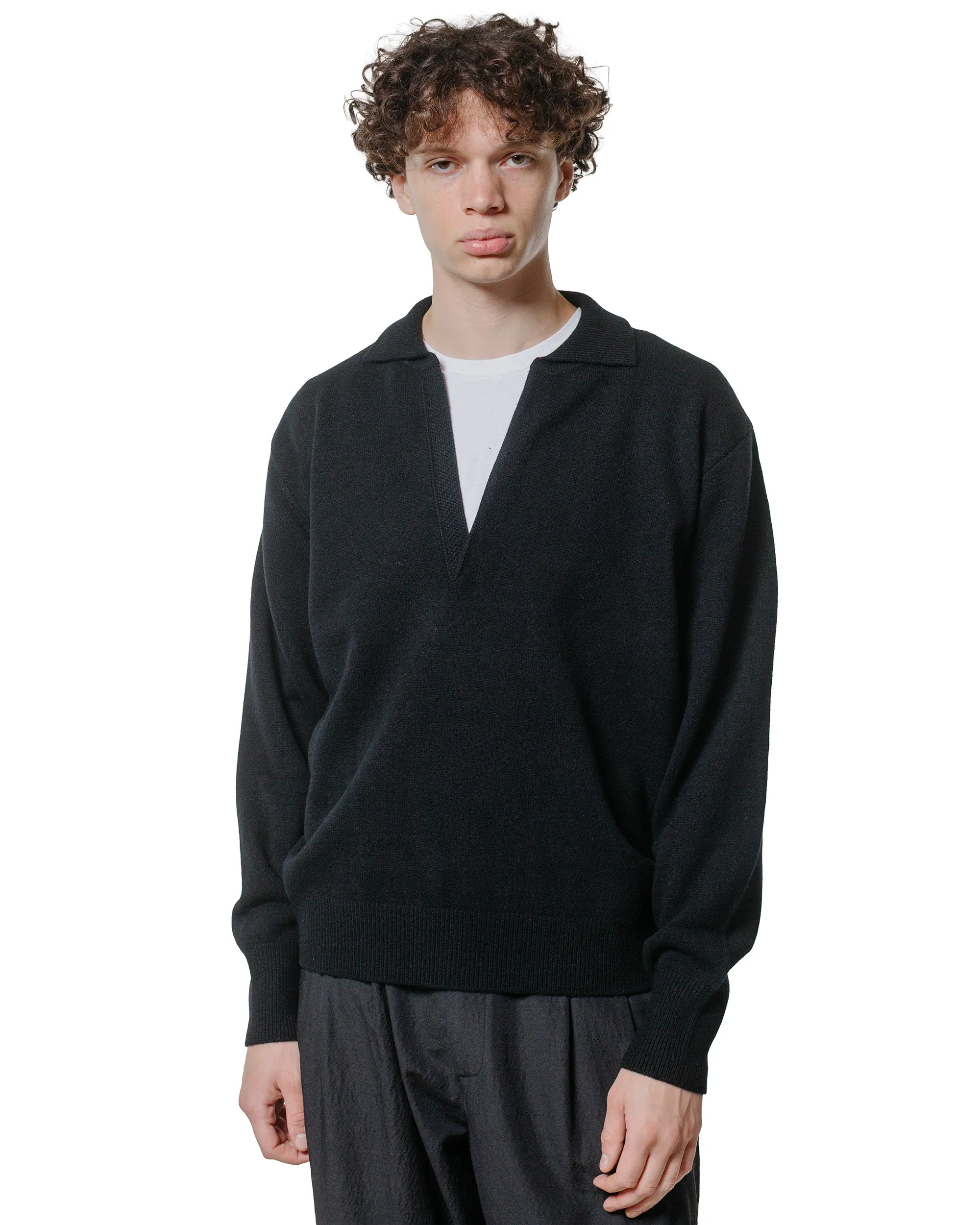 ssstein Extra Fine Wool Knit Skipper LS Black sold by Lost & Found product image thumbnail 2