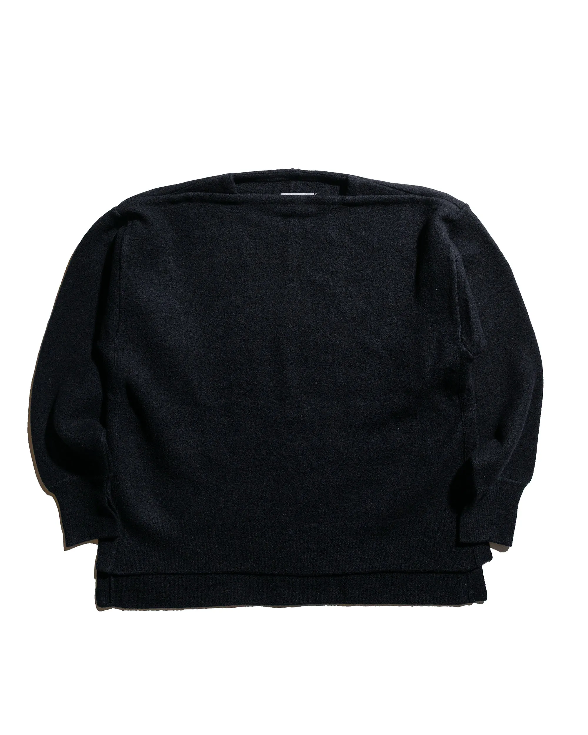 ssstein Extra Fine Wool Knit Boat Neck LS Black sold by Lost & Found