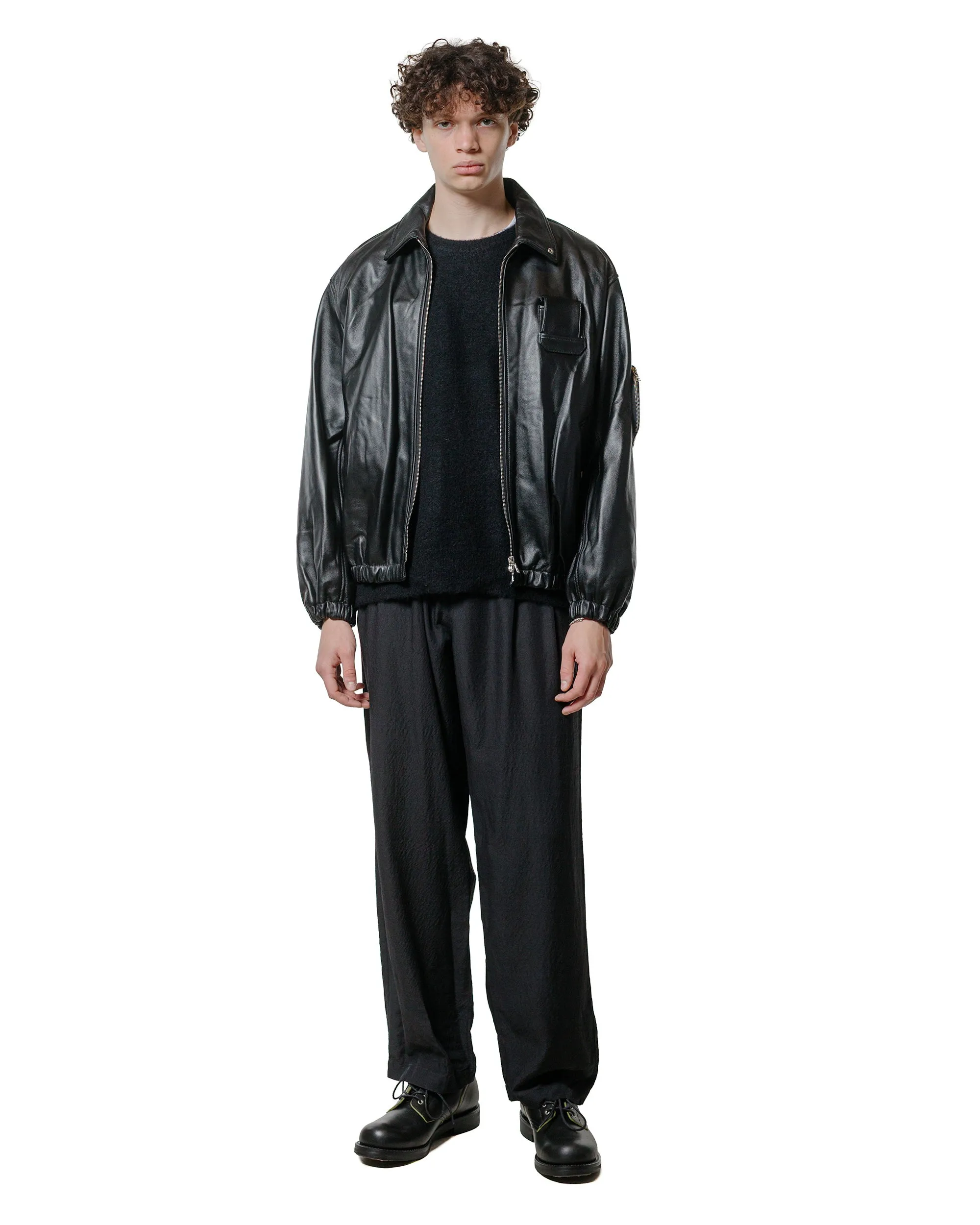ssstein Sheep Leather Flight Jacket Black sold by Lost & Found product image thumbnail 5