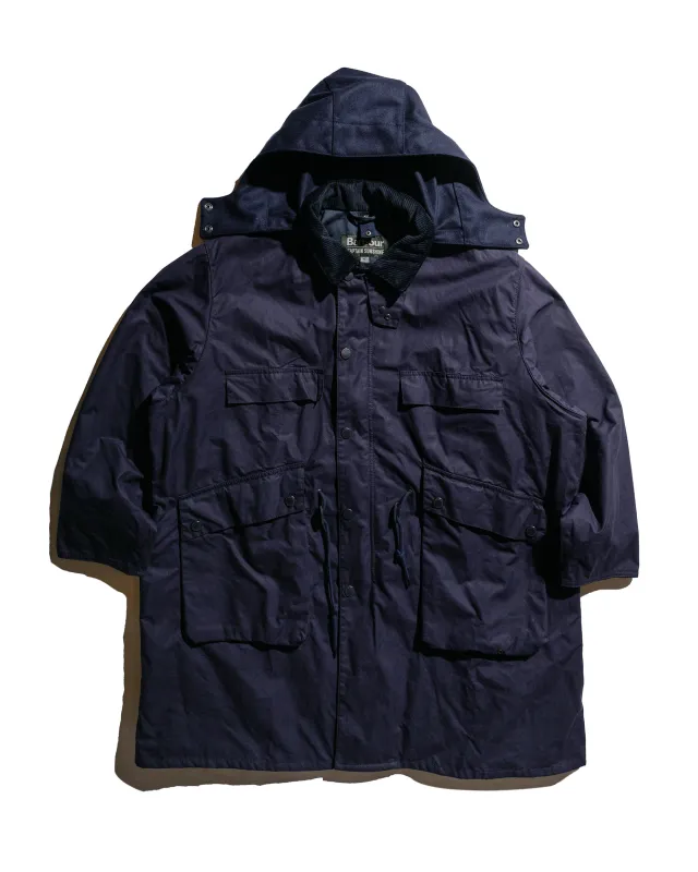 Barbour KAPTAIN SUNSHINE Bedale Casual Field Coat Dark Indigo sold by Lost & Found