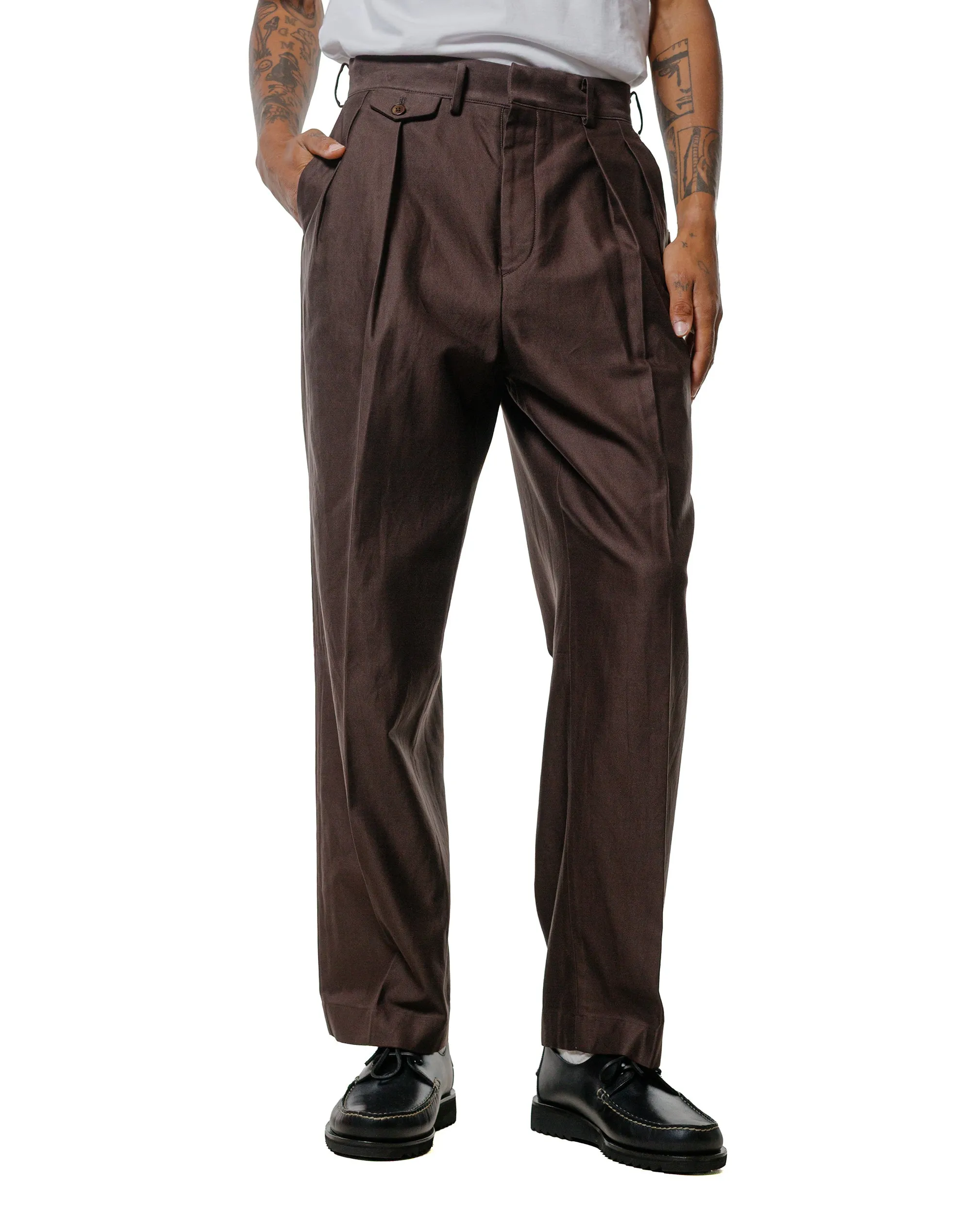 KAPTAIN SUNSHINE Belted Riviera Pants Brown sold by Lost & Found product image thumbnail 2