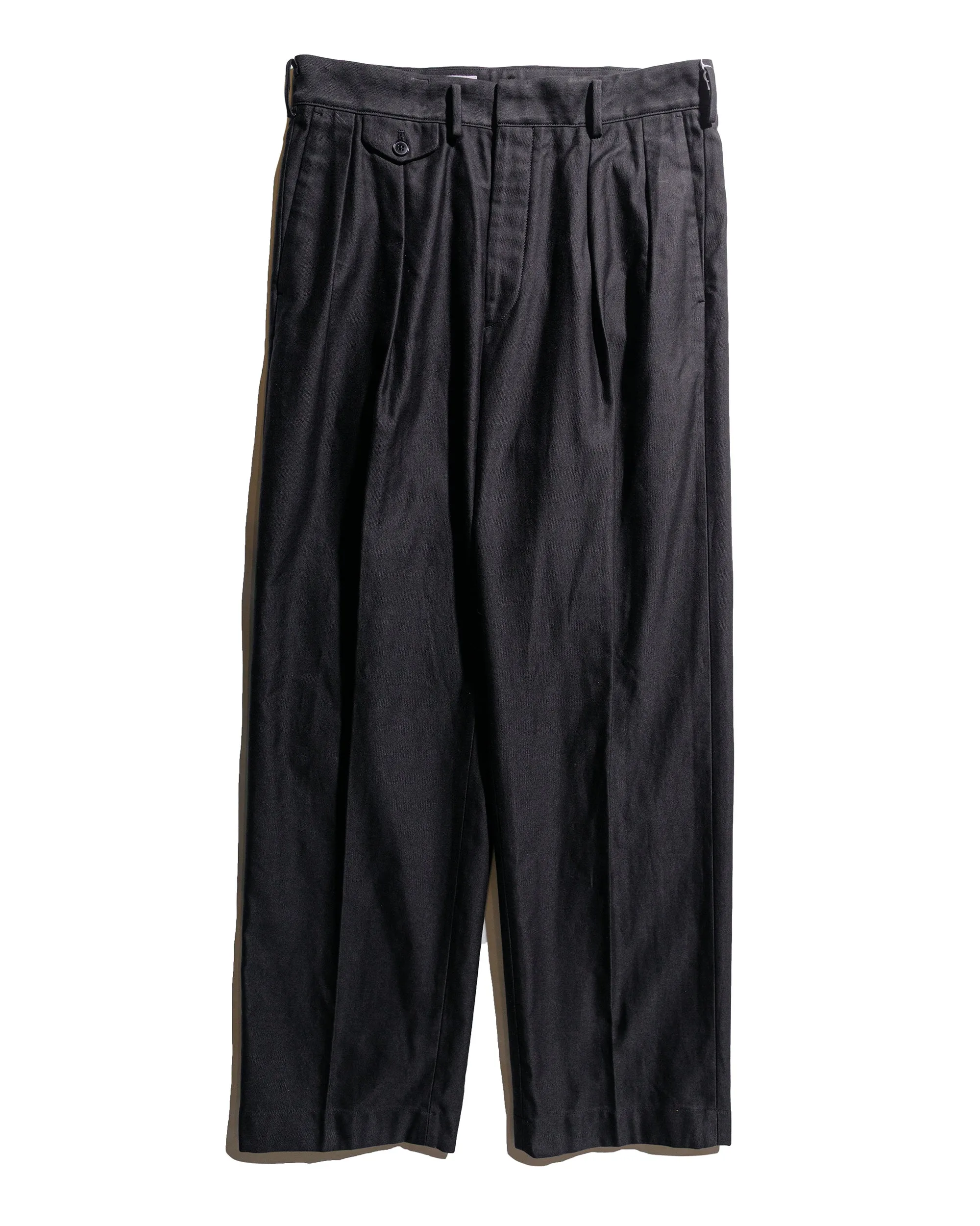 KAPTAIN SUNSHINE Belted Riviera Pants Black sold by Lost & Found