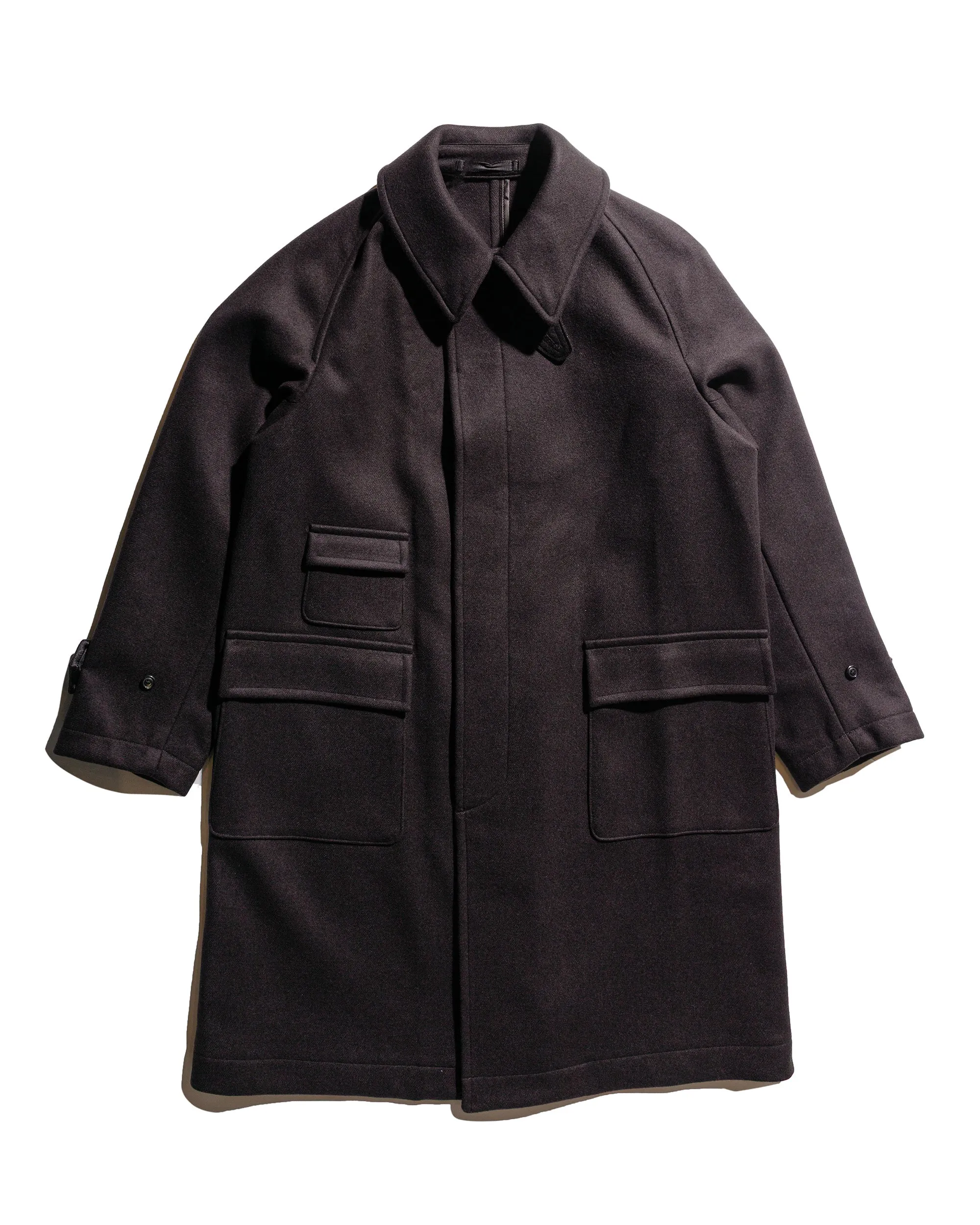 KAPTAIN SUNSHINE Traveller Coat Top Brown sold by Lost & Found