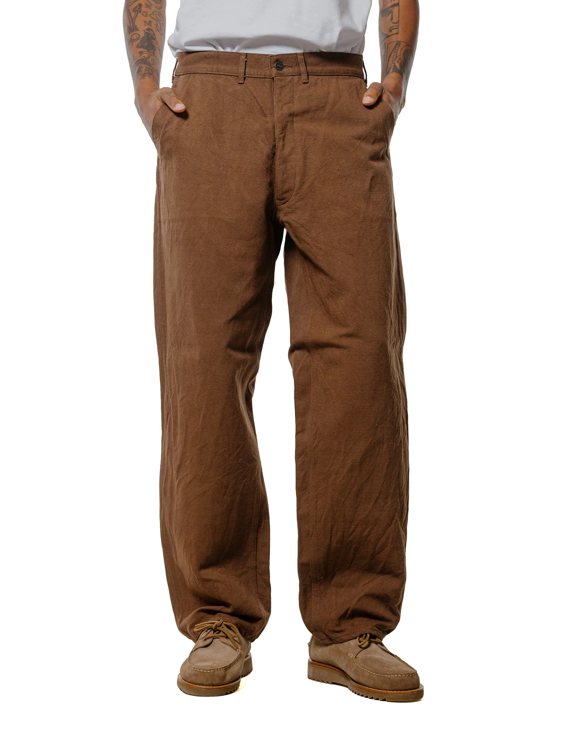 KAPTAIN SUNSHINE Cotton Hemp Painter Pant Kakishibu sold by Lost & Found product image thumbnail 2