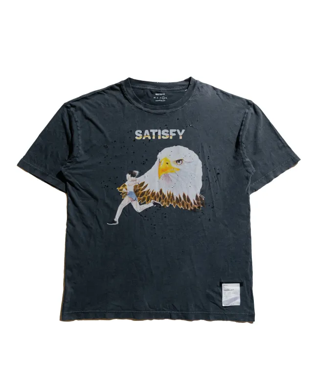 SATISFY MothTech T-Shirt Eagle Aged Black sold by Lost & Found