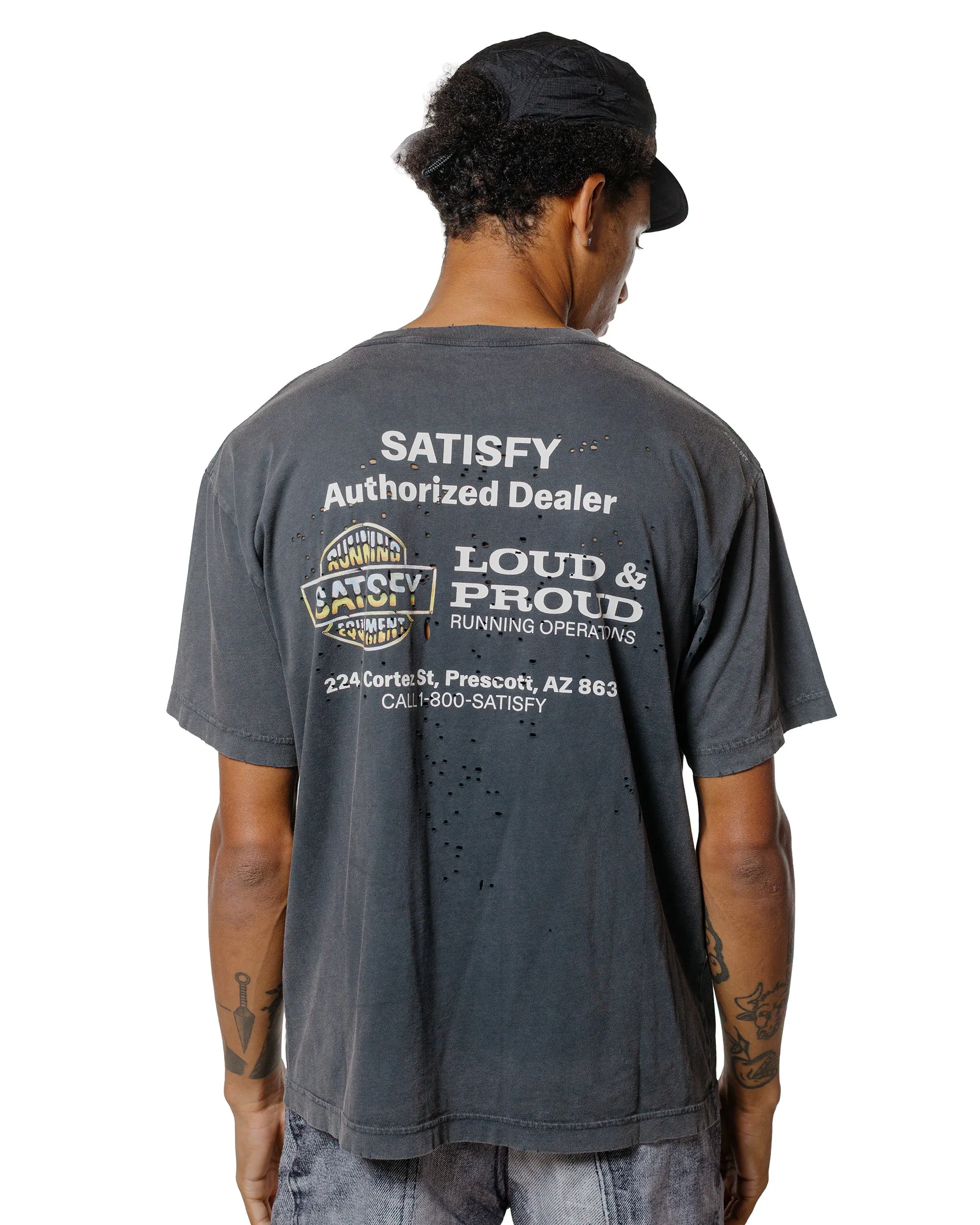 SATISFY MothTech T-Shirt Running Equipment Aged Black sold by Lost & Found product image thumbnail 3