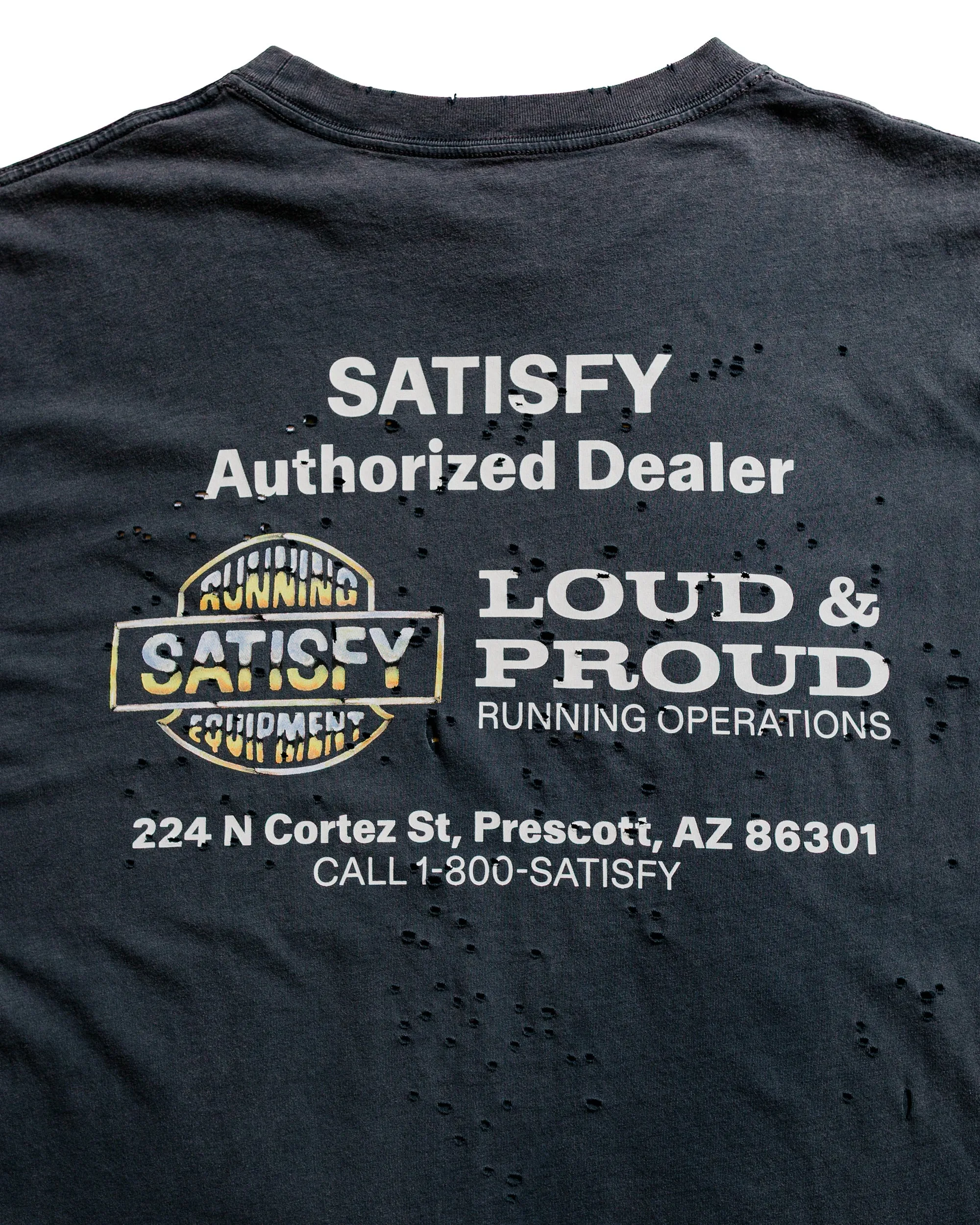 SATISFY MothTech T-Shirt Running Equipment Aged Black sold by Lost & Found product image thumbnail 5