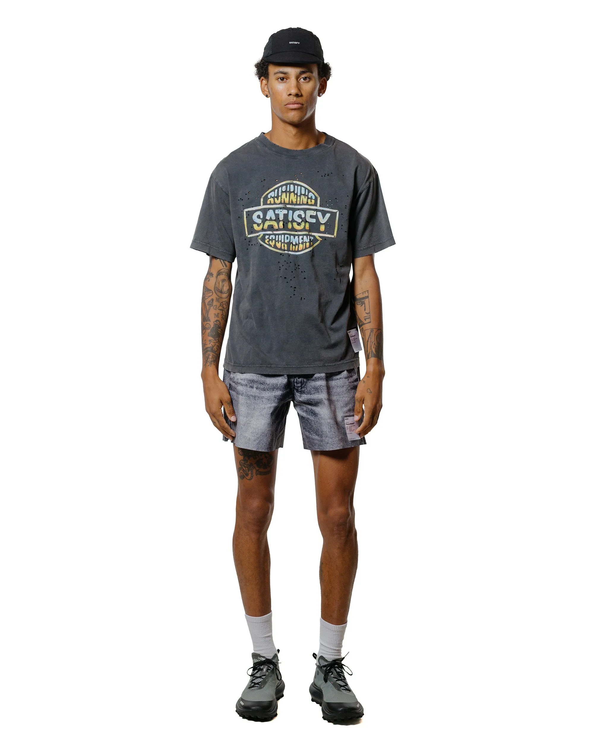 SATISFY MothTech T-Shirt Running Equipment Aged Black sold by Lost & Found product image thumbnail 4