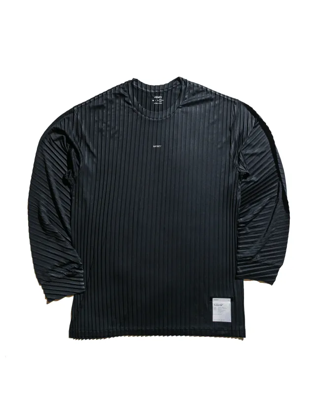 SATISFY AuraLite Pleated Long Tee Black sold by Lost & Found