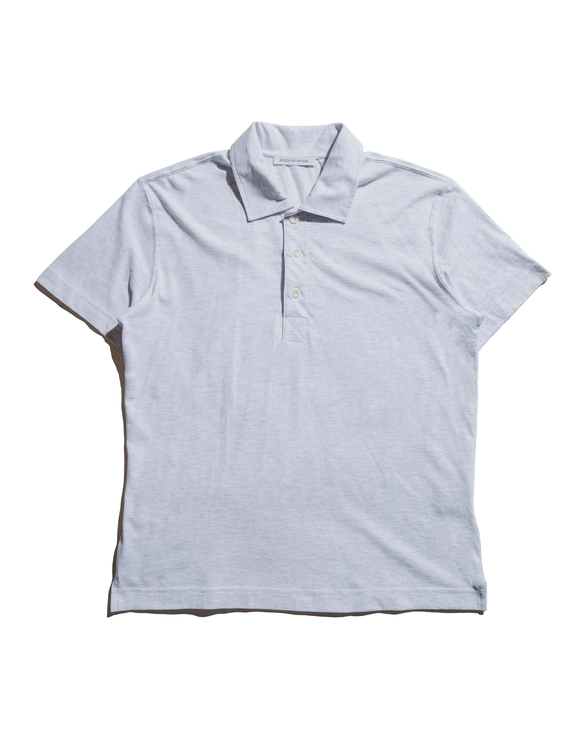 Body of Work Opal Short Sleeve Polo Dove Grey sold by Lost & Found