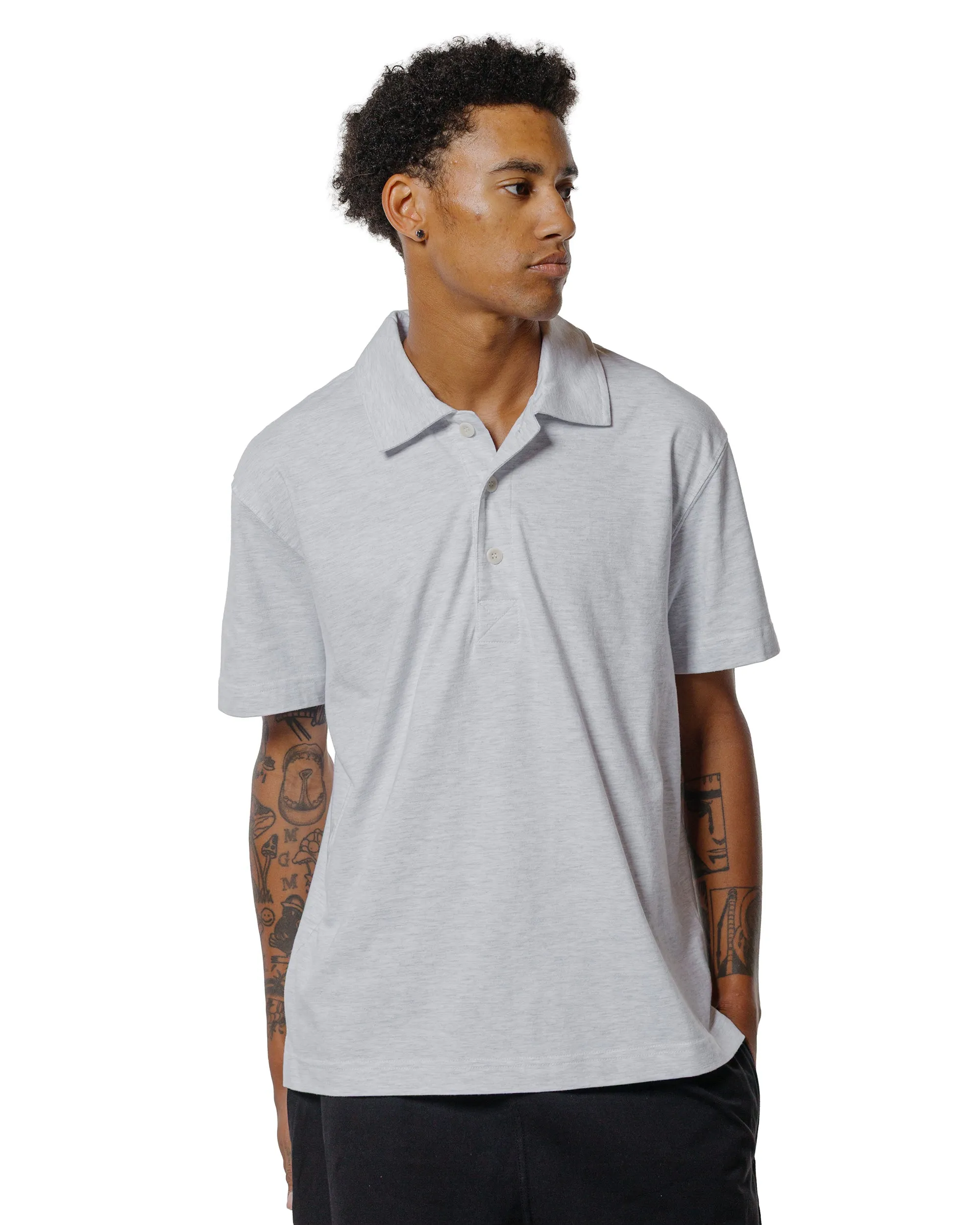 Body of Work Opal Short Sleeve Polo Dove Grey sold by Lost & Found product image thumbnail 2