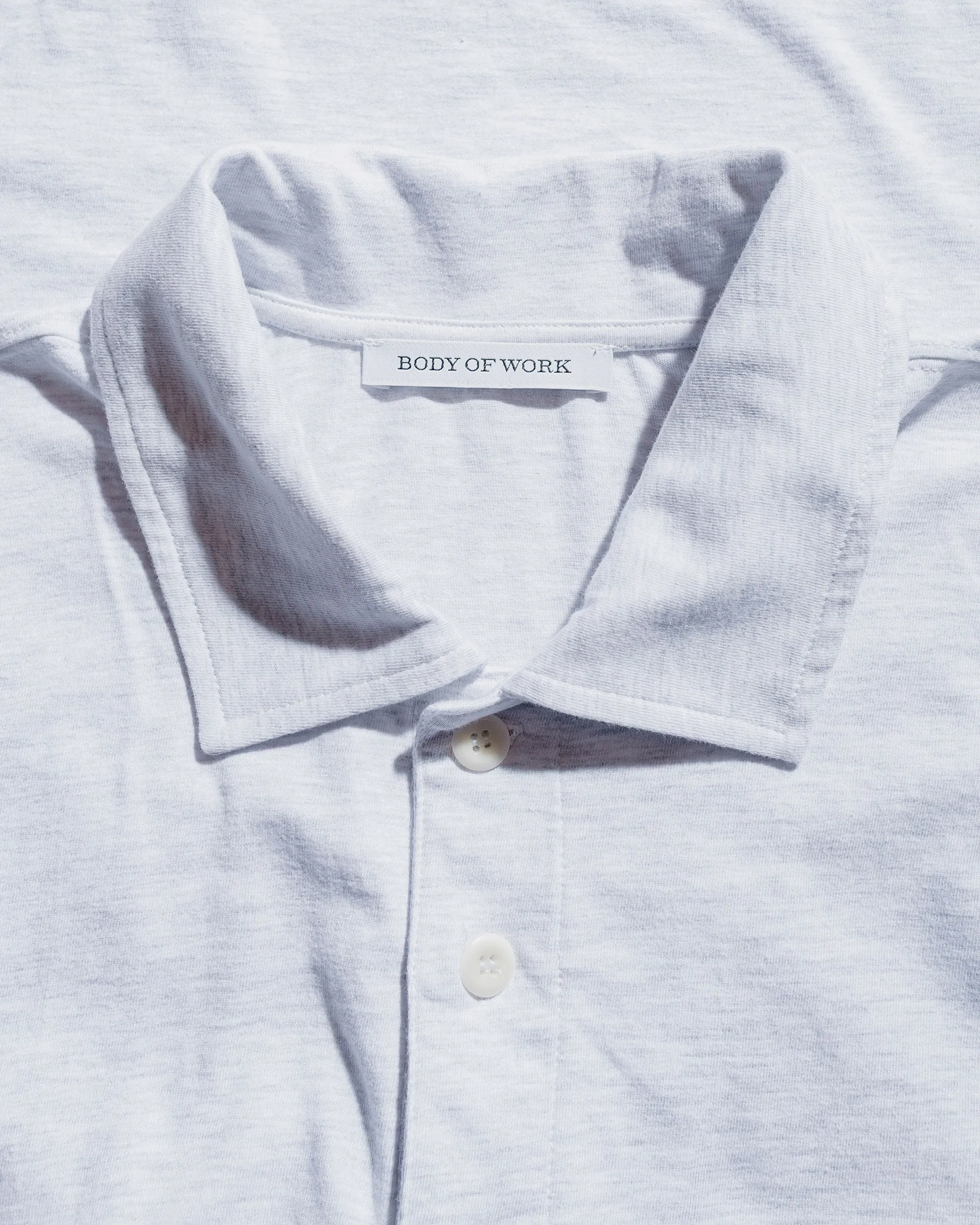 Body of Work Opal Short Sleeve Polo Dove Grey sold by Lost & Found product image thumbnail 5