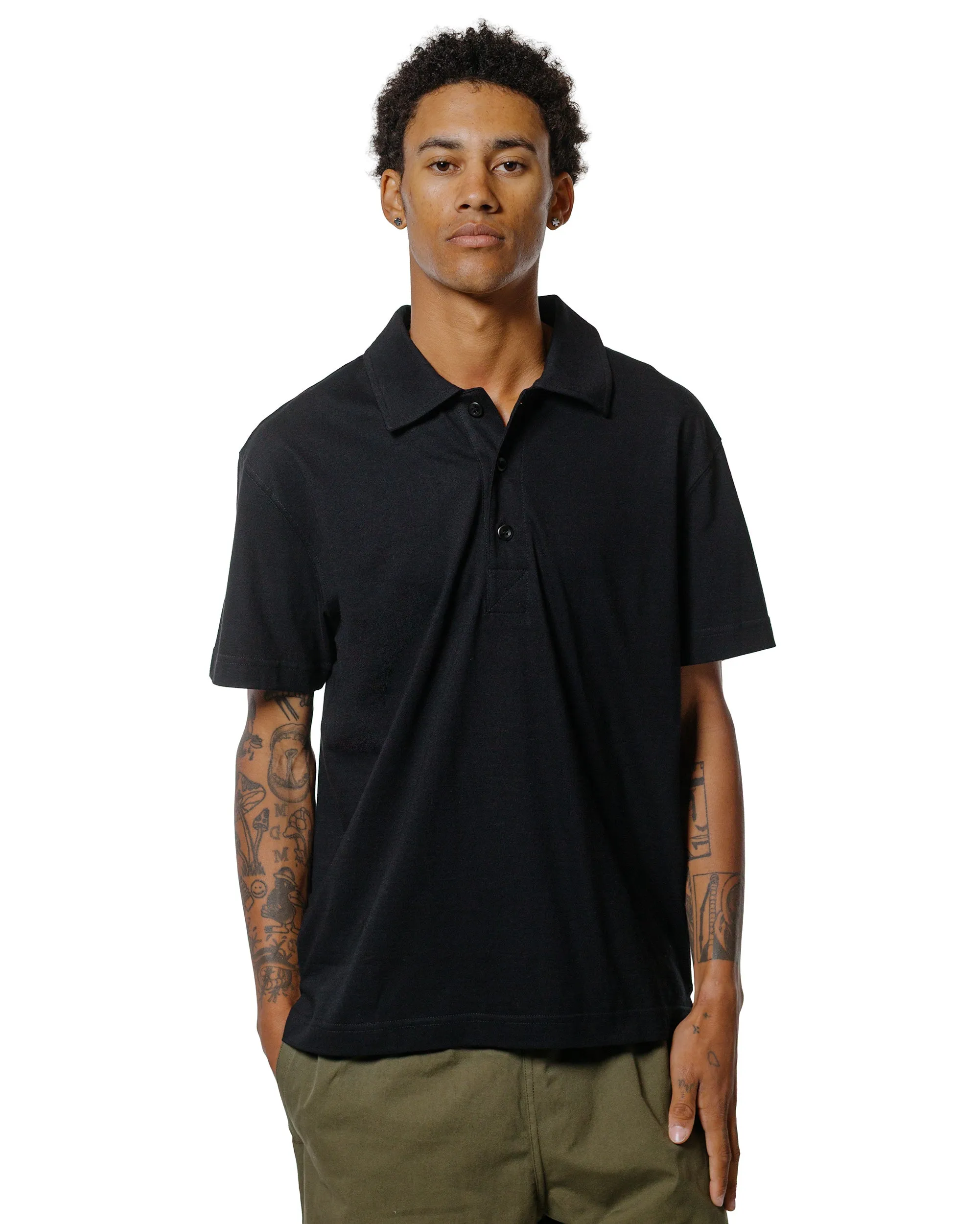 Body of Work Opal Short Sleeve Polo Black sold by Lost & Found product image thumbnail 2