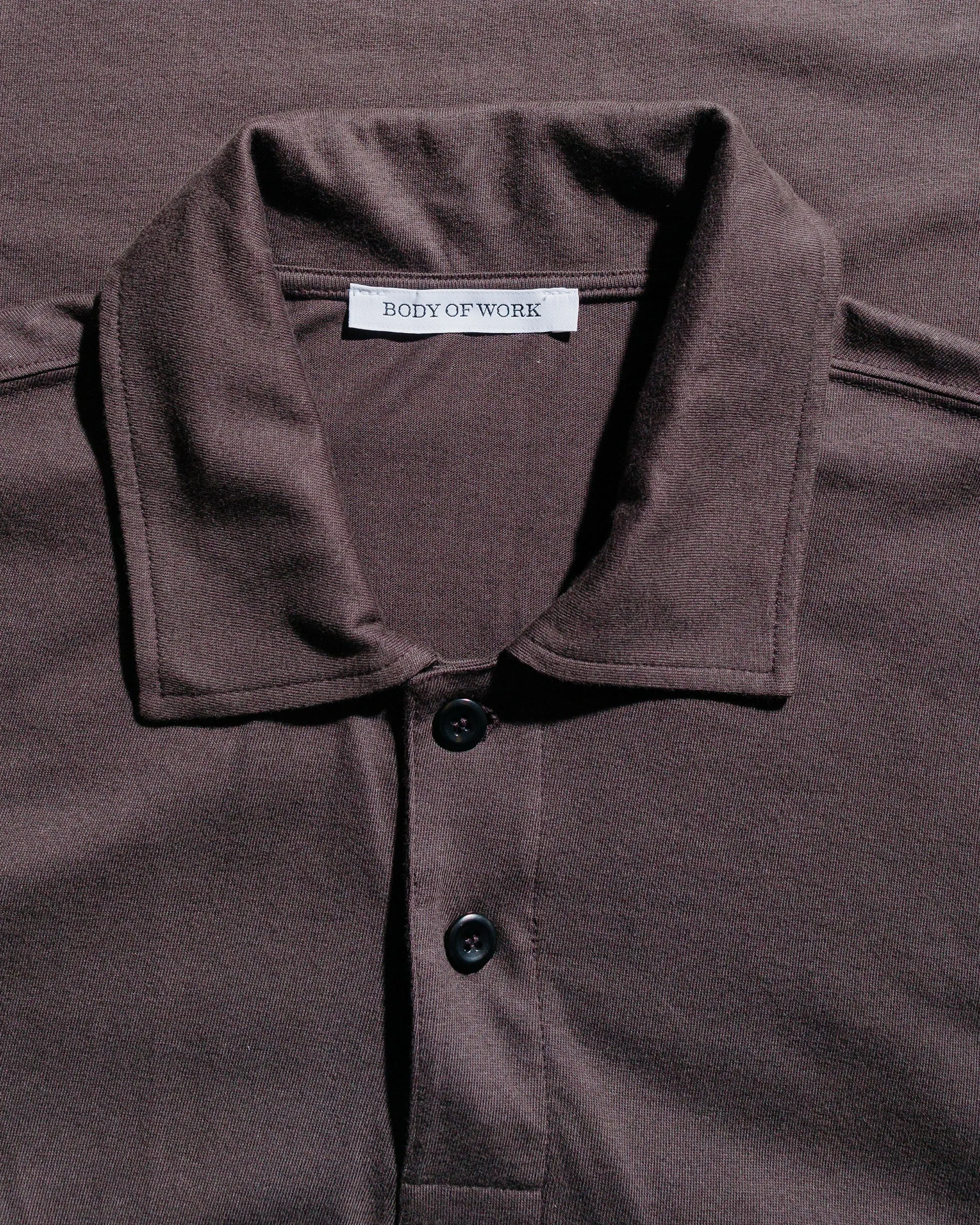 Body of Work Clove Long Sleeve Polo Loam Brown sold by Lost & Found product image thumbnail 5