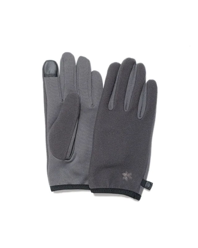 Goldwin POLARTEC Power Stretch Gloves Shadow Grey sold by Lost & Found
