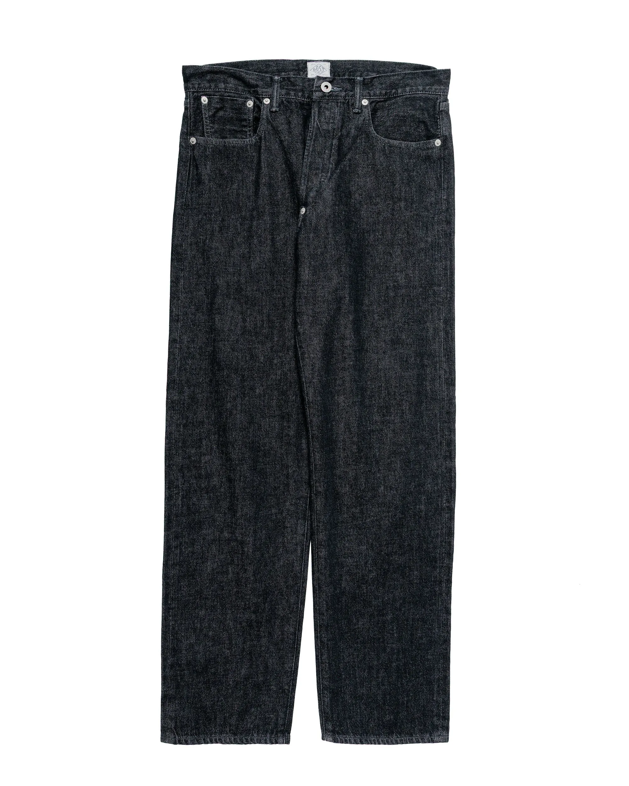 Post O'Alls No.10 Five Pocket 12.oz Denim Black Deep Wash sold by Lost & Found