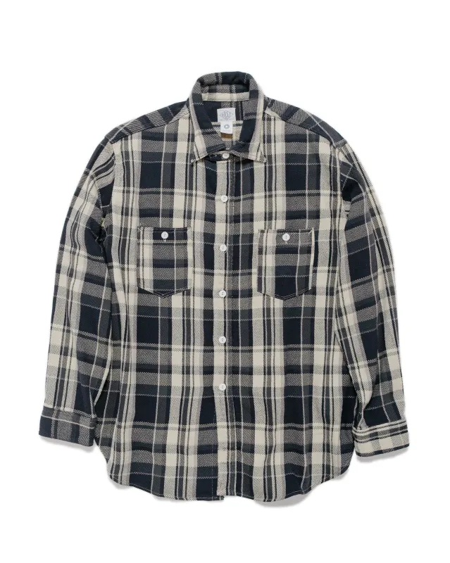 Post O'Alls St. Louis Cotton Flannel Plaid Grey sold by Lost & Found