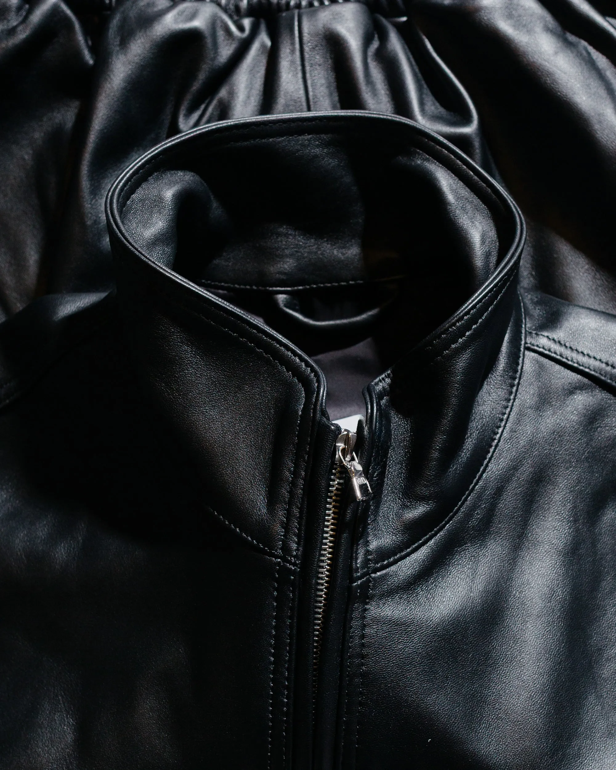 ssstein Sheep Leather Stand Collar Jacket Black sold by Lost & Found product image thumbnail 5