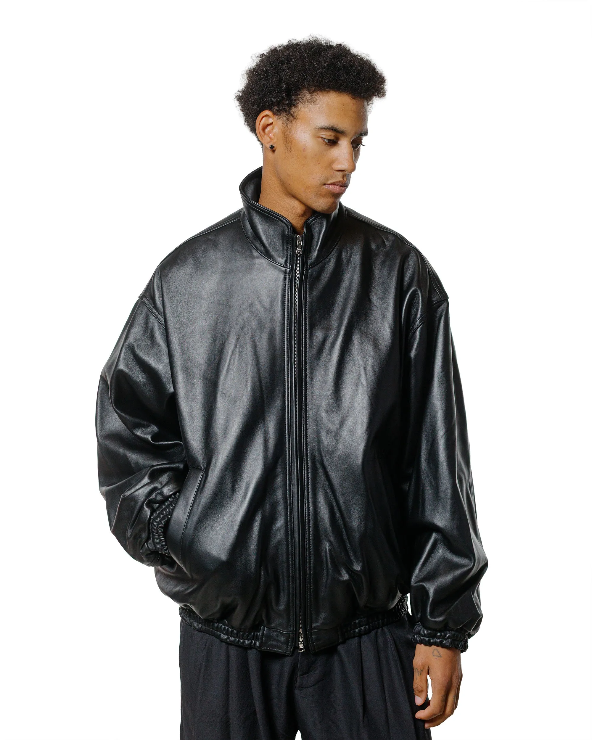 ssstein Sheep Leather Stand Collar Jacket Black sold by Lost & Found product image thumbnail 2