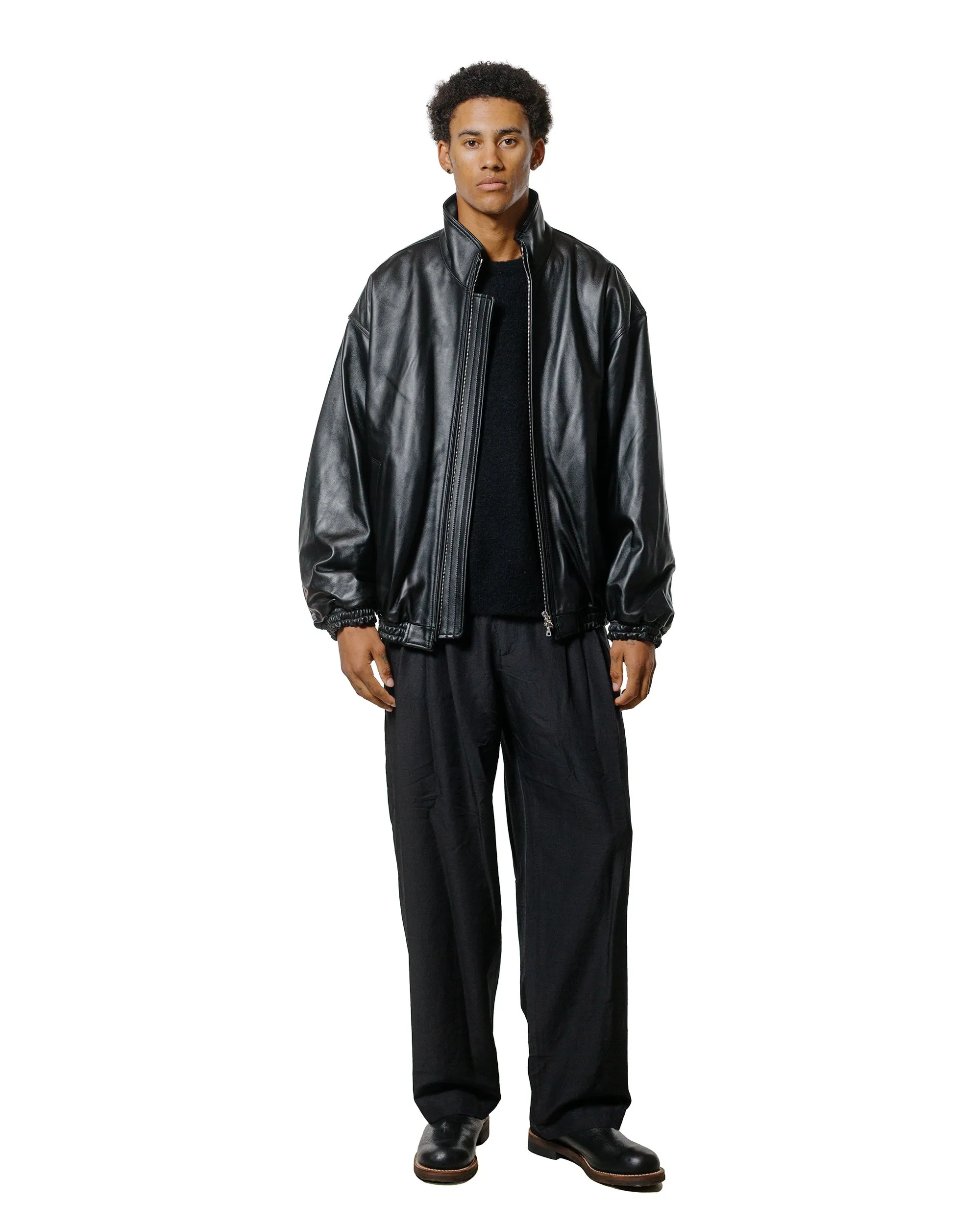 ssstein Sheep Leather Stand Collar Jacket Black sold by Lost & Found product image thumbnail 4