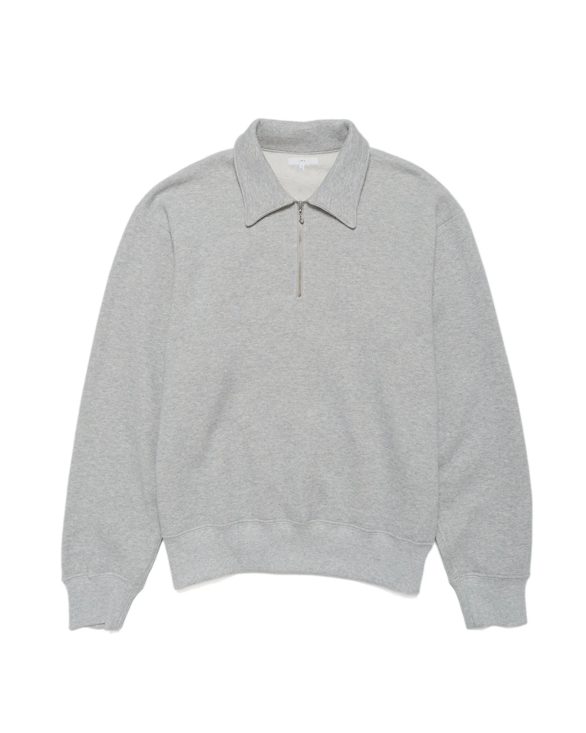 Lady White Co. Cotton Wool Quarter Zip Sweatshirt Heather Grey sold by Lost & Found