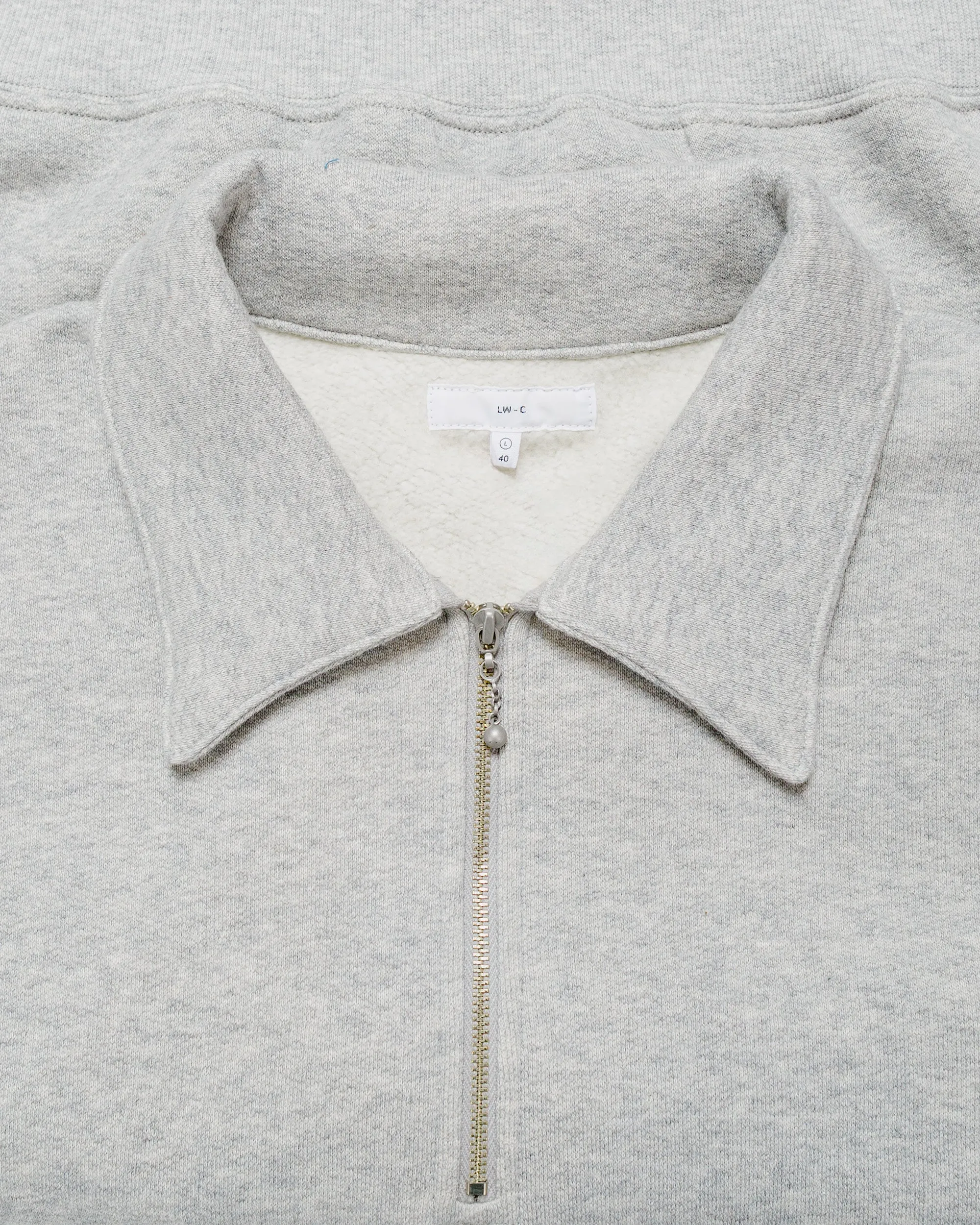 Lady White Co. Cotton Wool Quarter Zip Sweatshirt Heather Grey sold by Lost & Found product image thumbnail 5