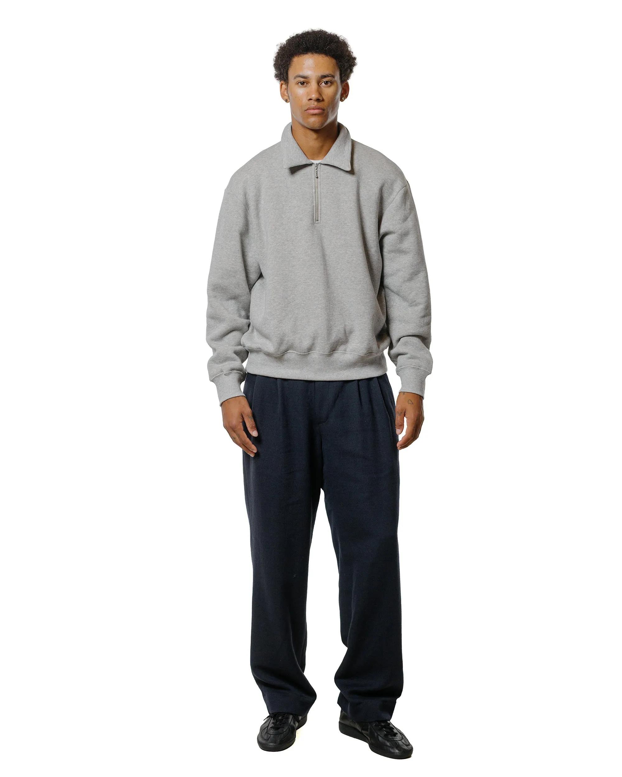 Lady White Co. Cotton Wool Quarter Zip Sweatshirt Heather Grey sold by Lost & Found product image thumbnail 4