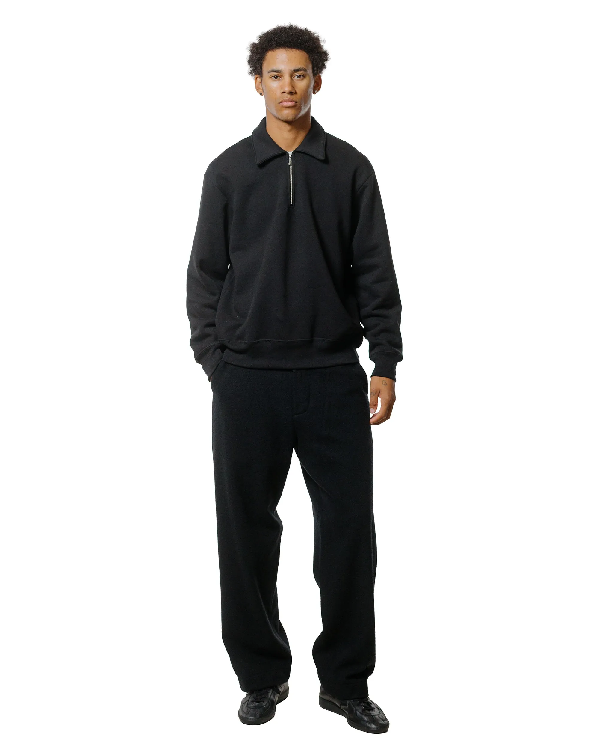 Lady White Co. Cotton Wool Quarter Zip Sweatshirt Black sold by Lost & Found product image thumbnail 4